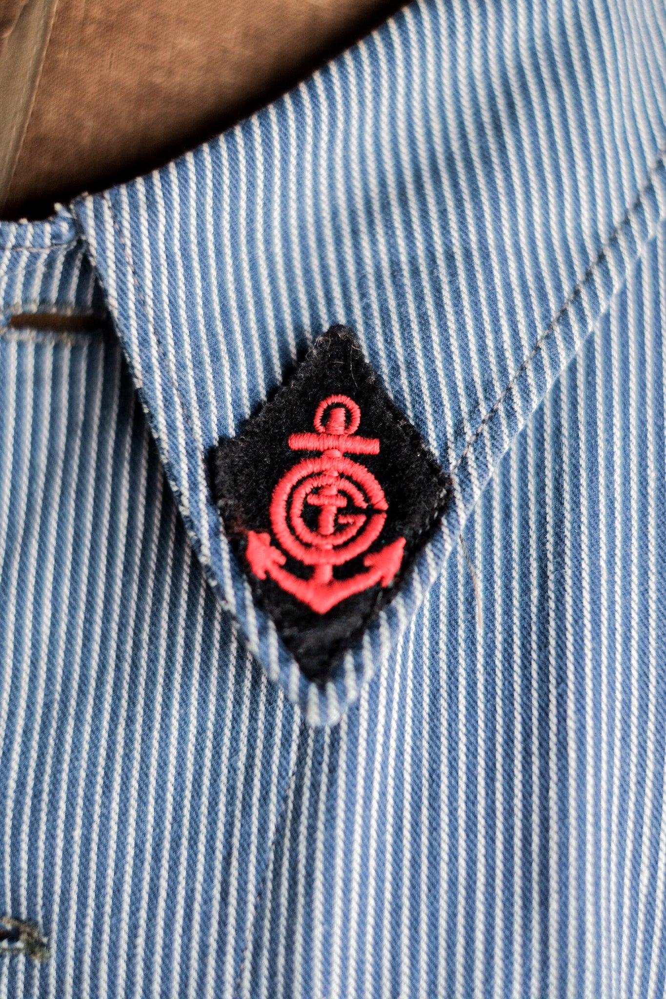 【~50's】French Vintage Cotton Striped Work Jacket "CGT"