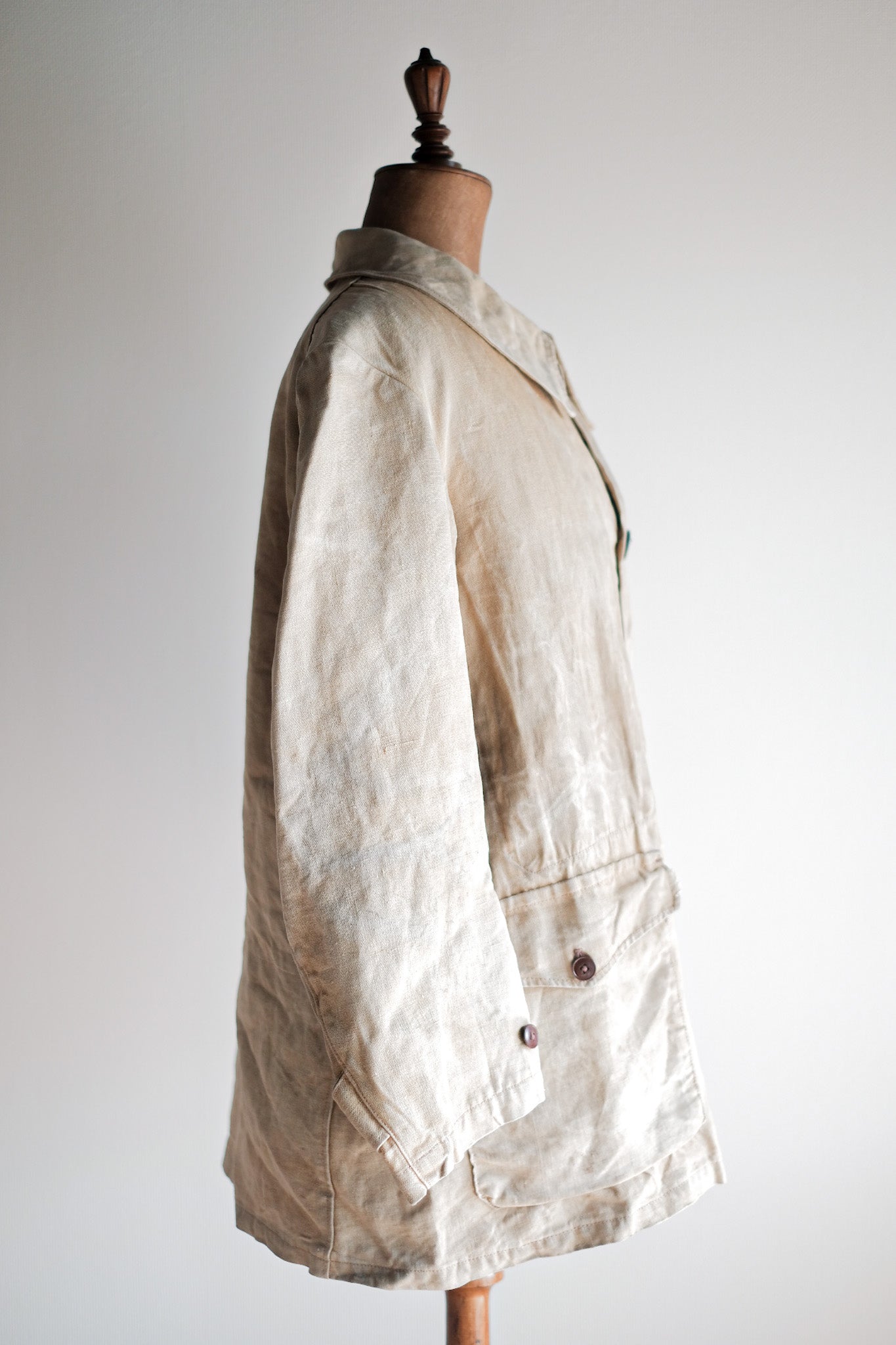 【~30's】French Vintage Linen Hunting Jacket