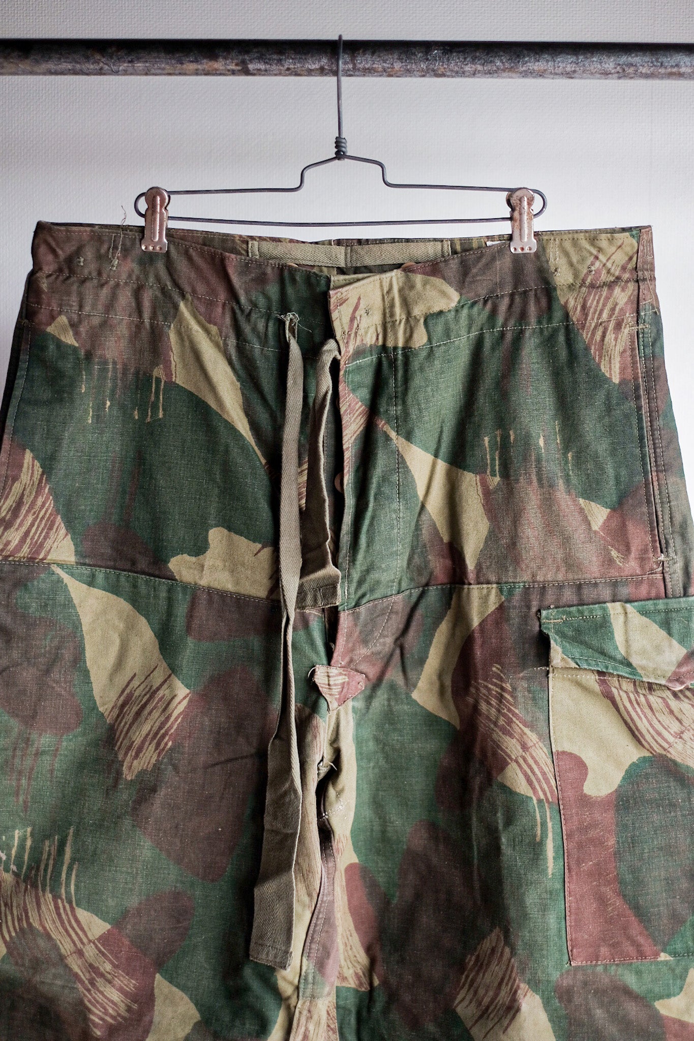 【~50's】Belgium Army Brushstroke Camo Airborne Pant Size.3