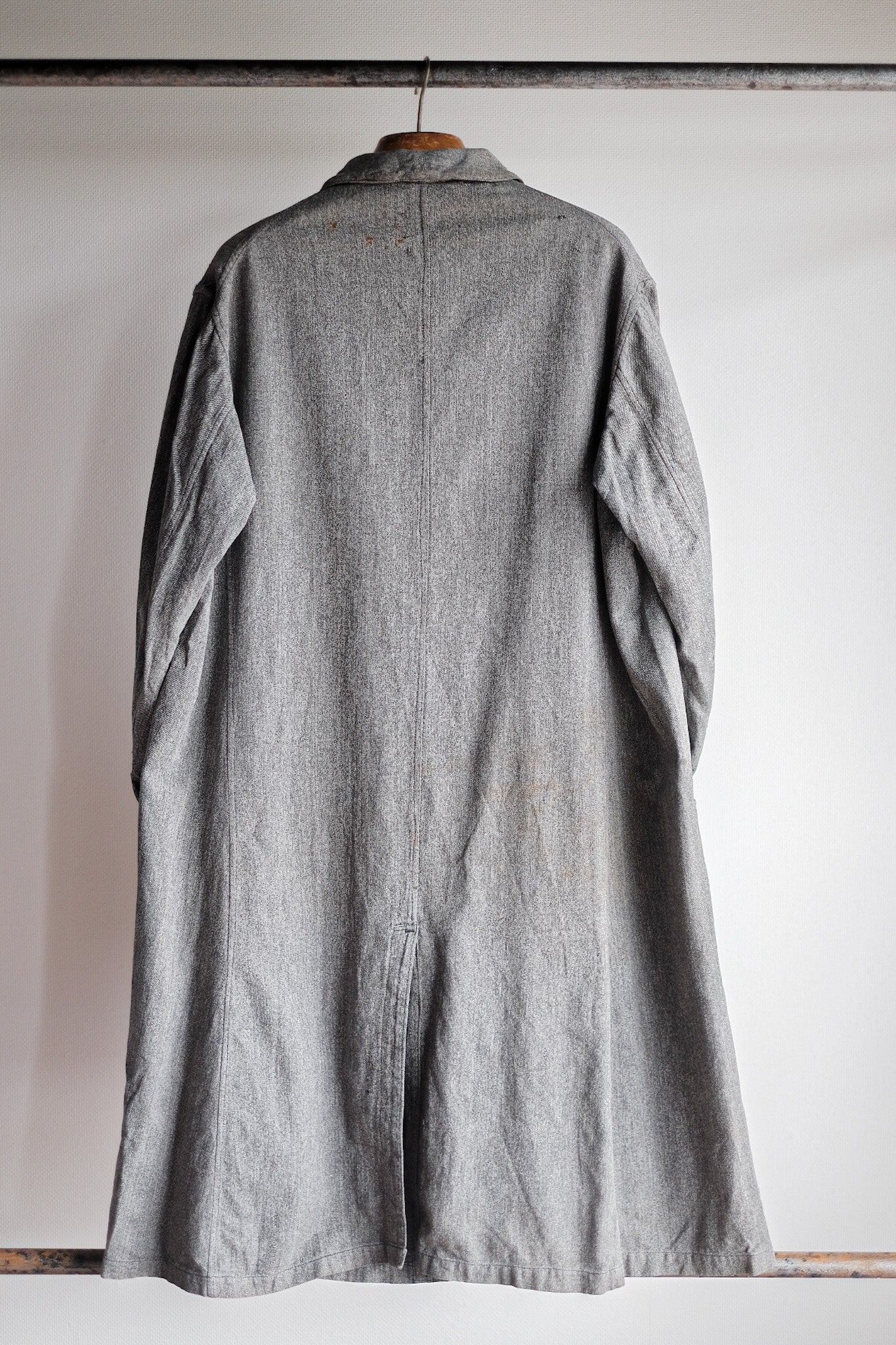 【~40's】French Vintage Black Chambray Atelier Coat