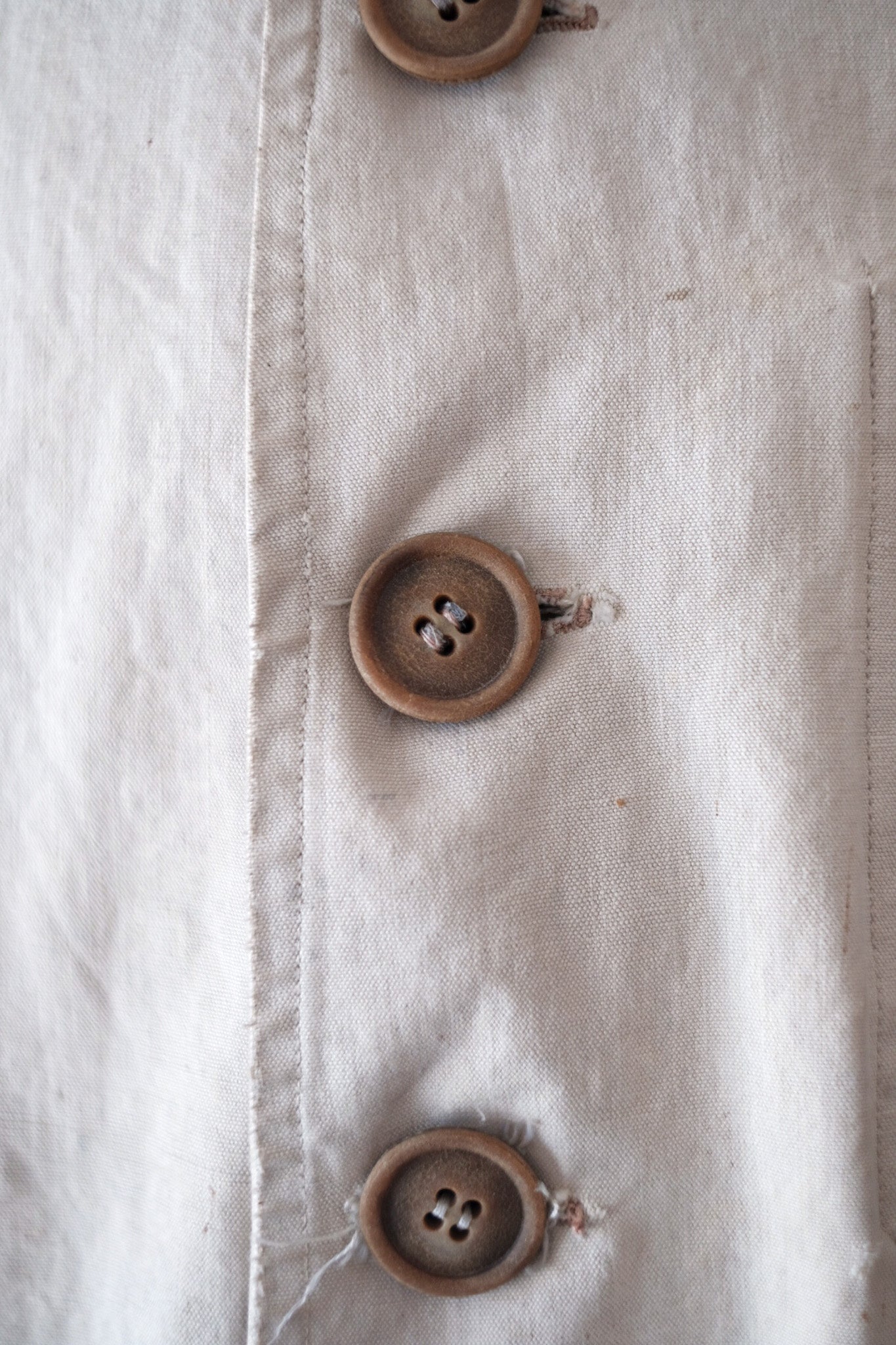 【~40's】French Vintage White Cotton Hunting Jacket