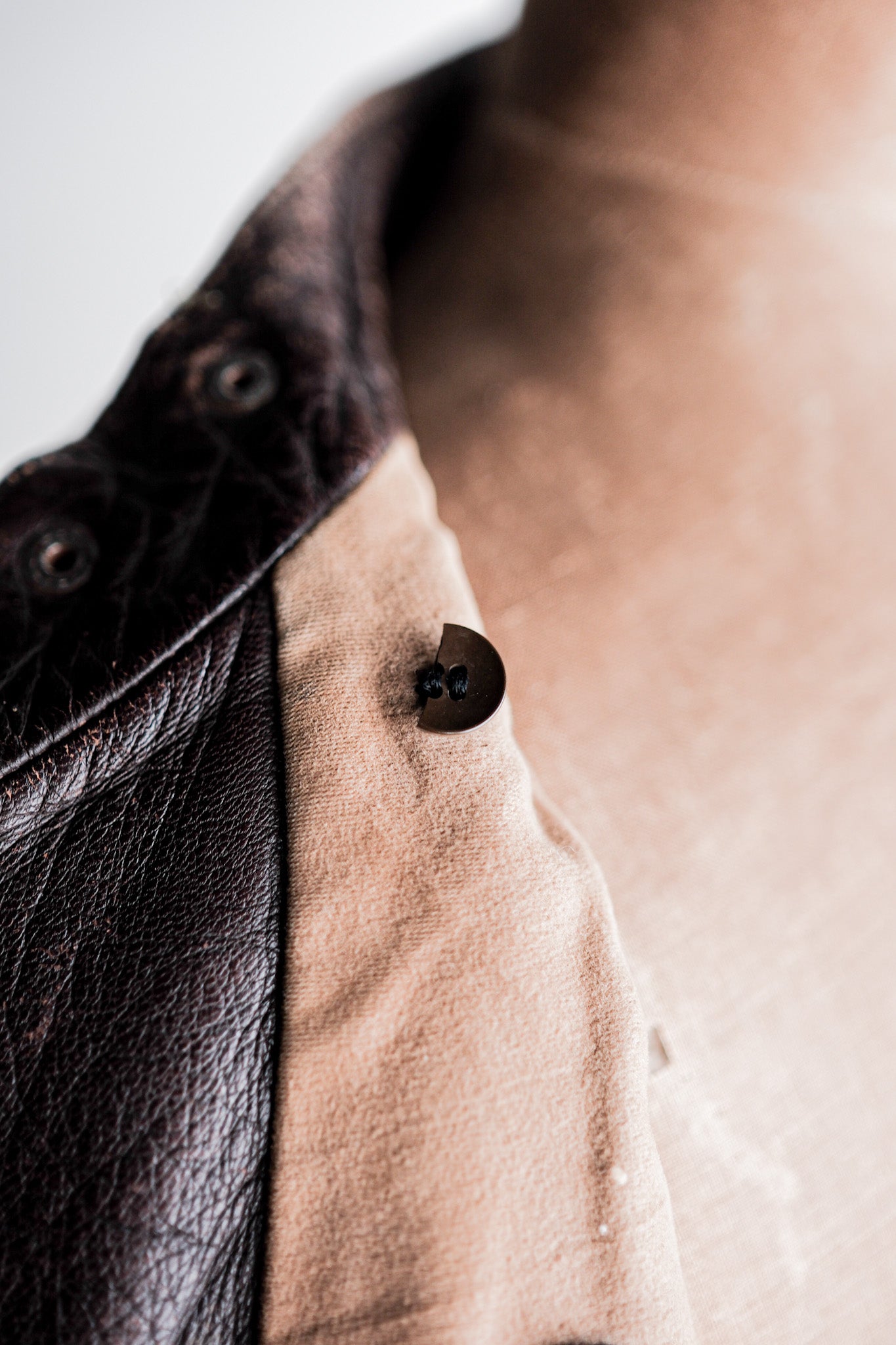 【~30's】German Vintage Double Breasted Motorcycle Leather Jacket