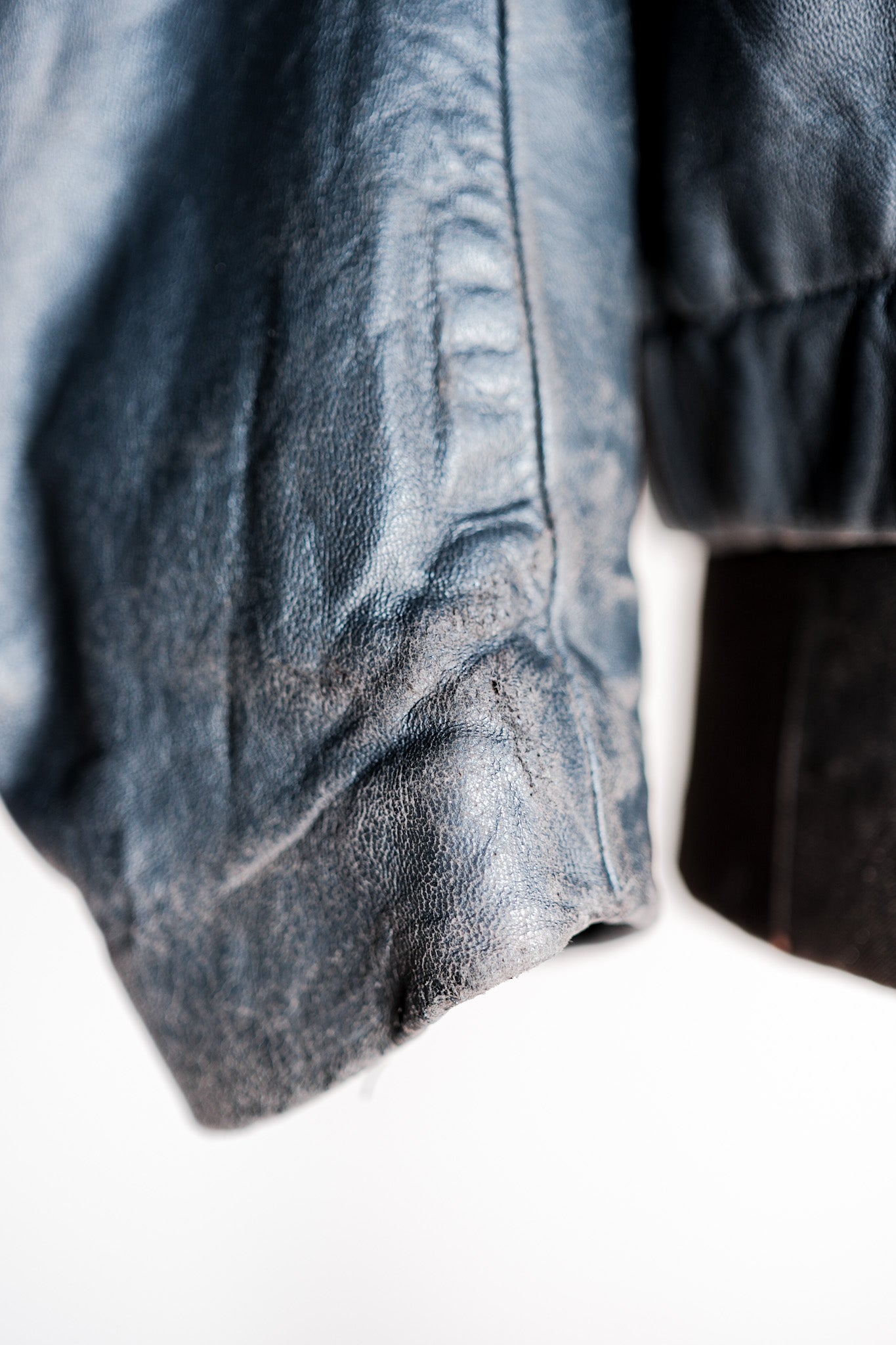 【~70's】French Air Force Pilot Leather Jacket Size.50