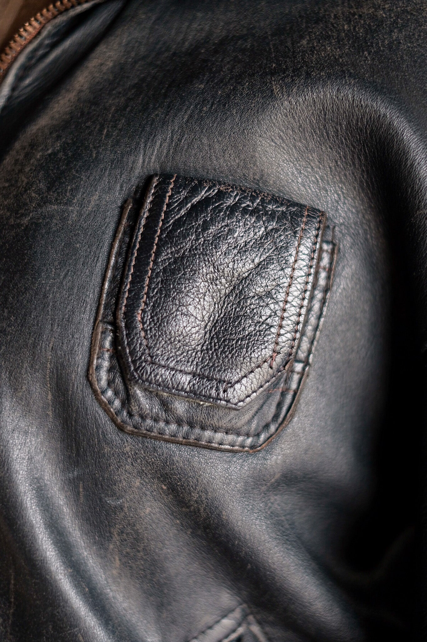 【~80's】French Air Force Pilot Leather Jacket