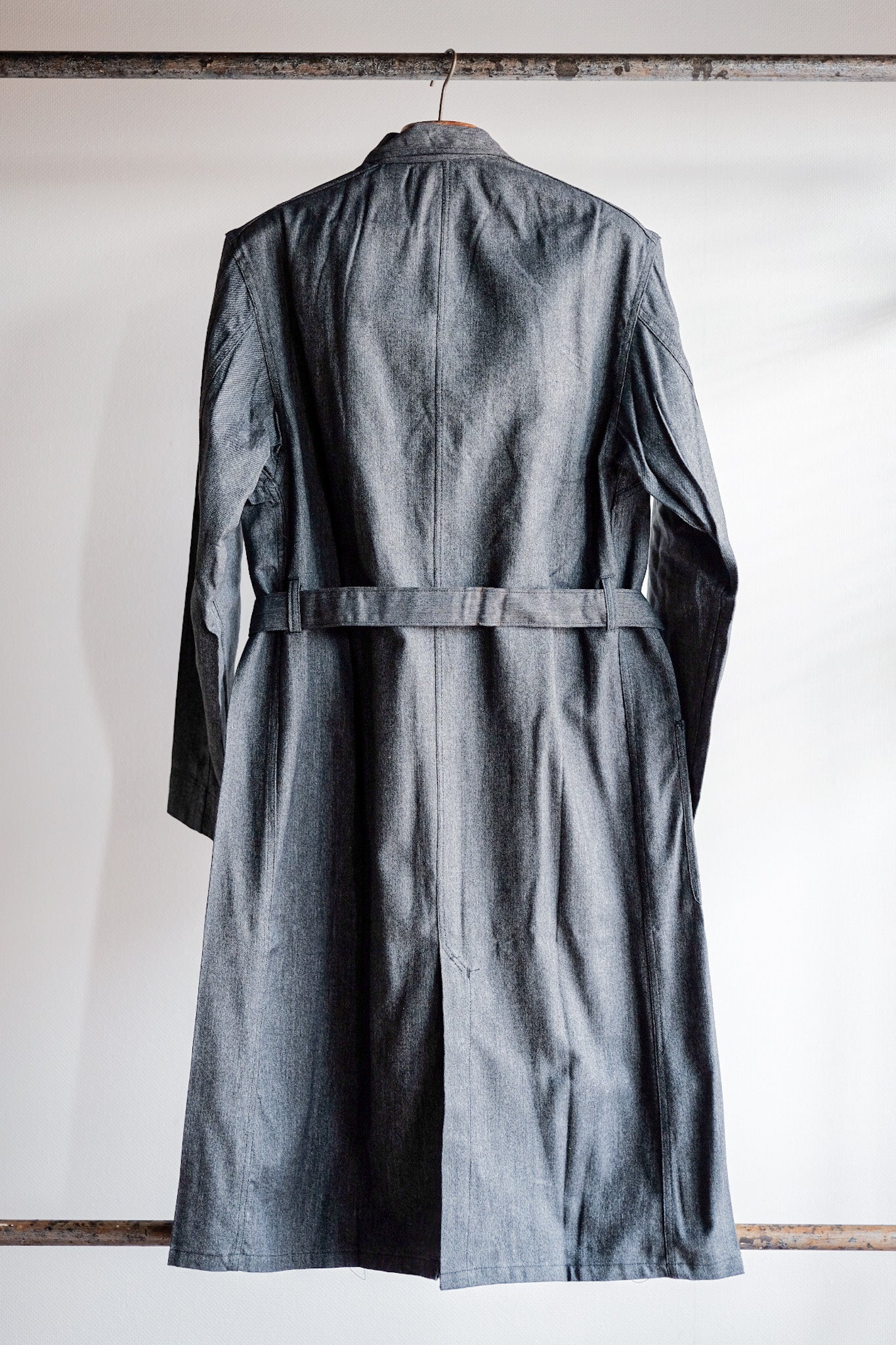 【~40's】French Vintage Black Chambray Atelier Coat “Dead Stock”