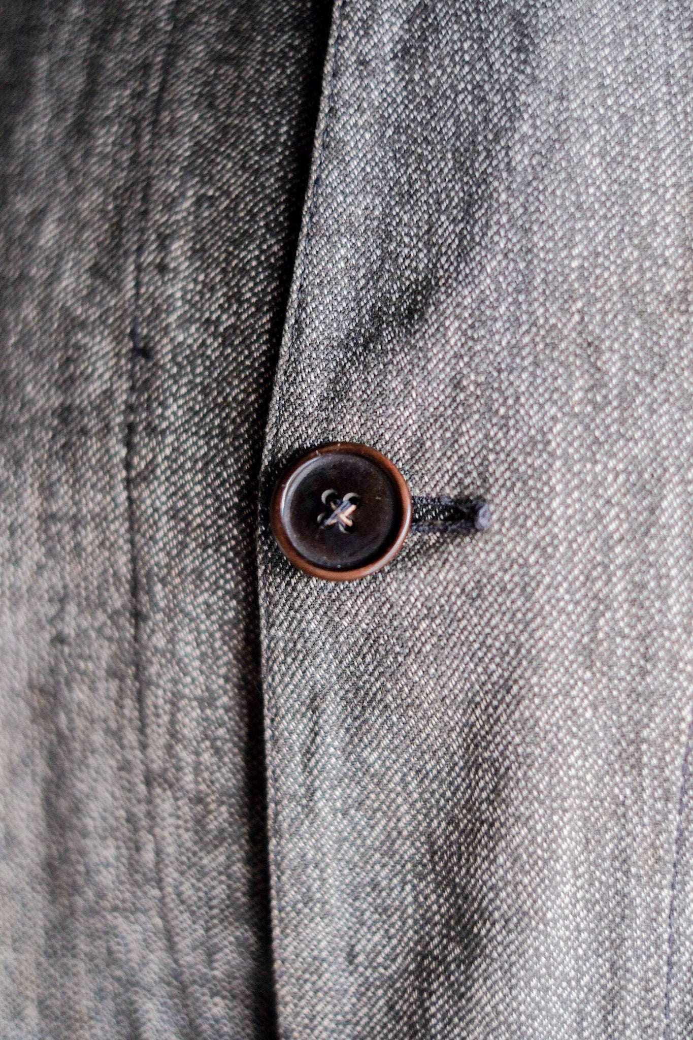 【~40's】French Vintage Black Chambray Atelier Coat