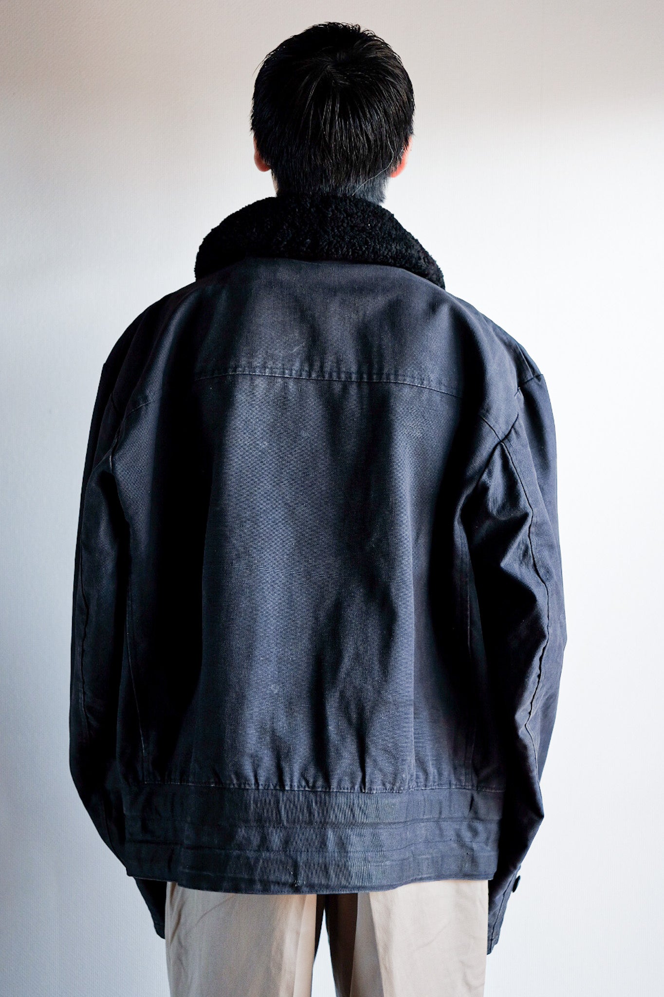 【~50’s】Swedish Army Motorcycle Jacket “Black Color”