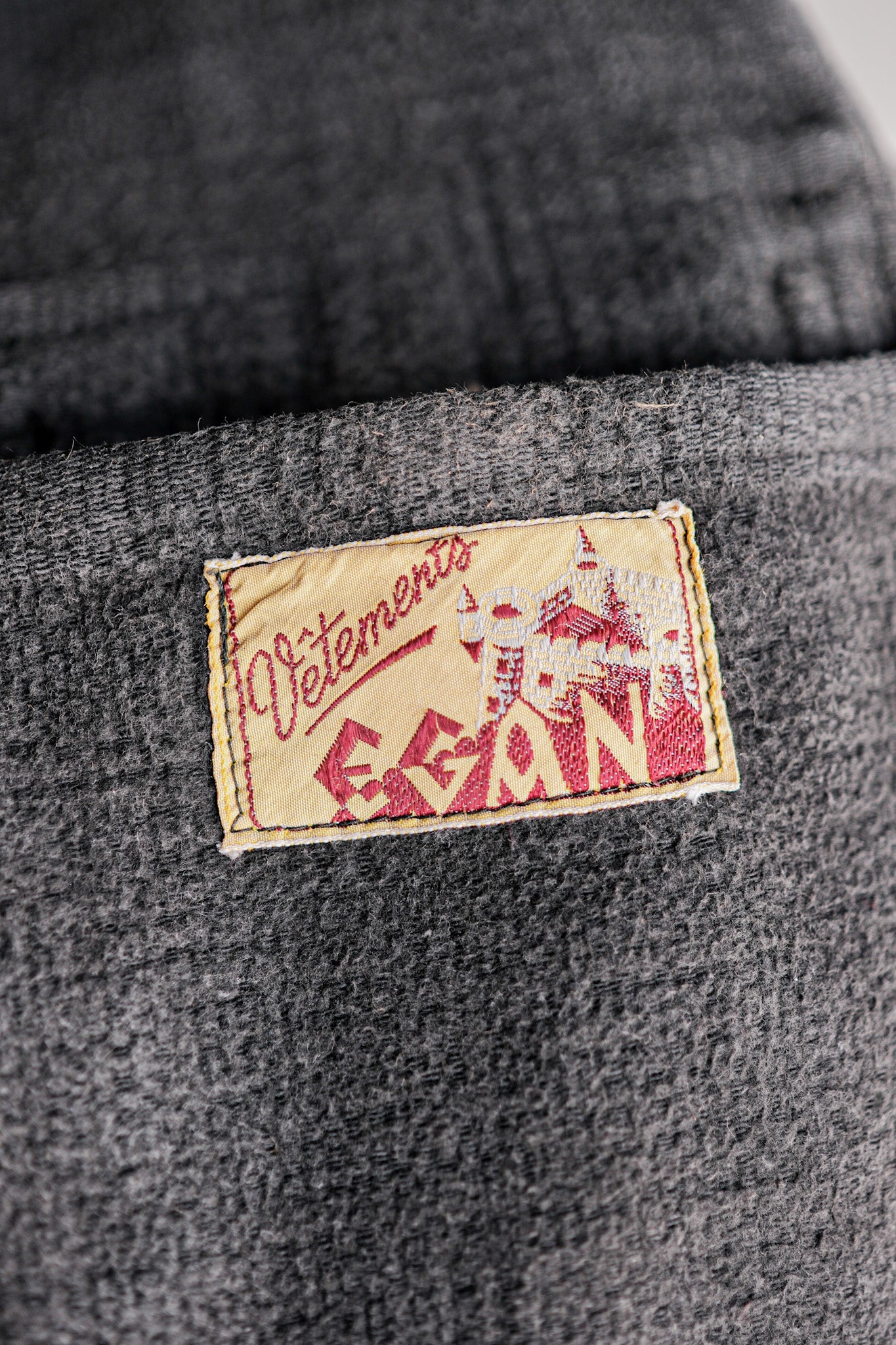 【~50's】French Vintage Gray Cotton Pique Hunting Jacket