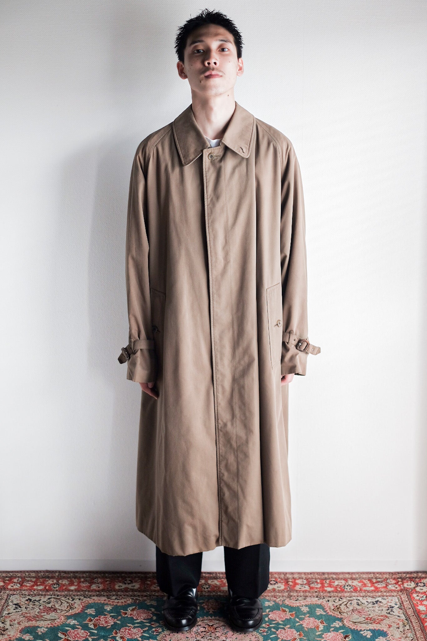 【~70's】Vintage Burberry's Single Raglan Rider Coat With Liner "JENS SORENSEN & CO. 別注"