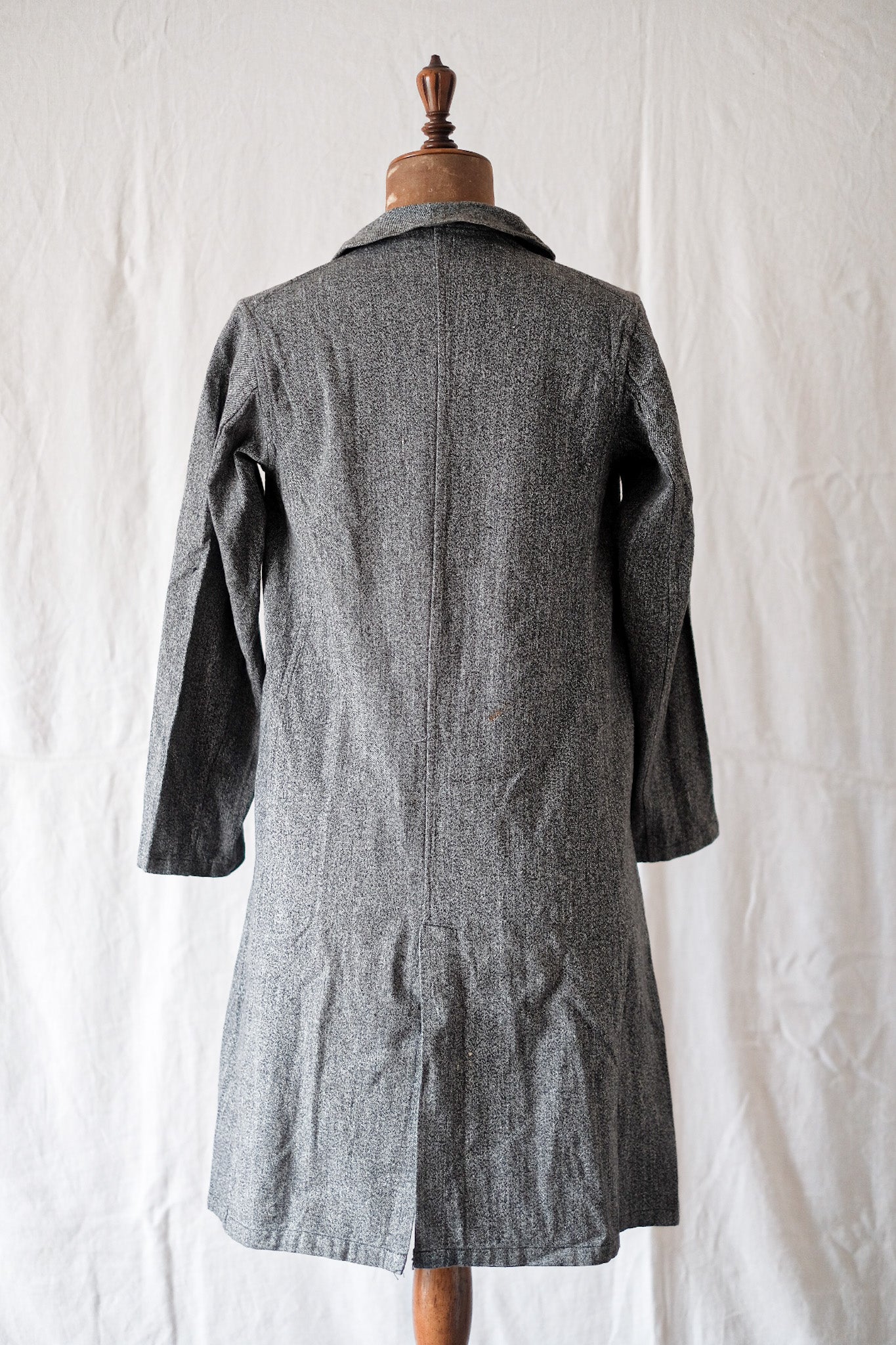 【~40's】French Vintage Black Chambray Work Coat