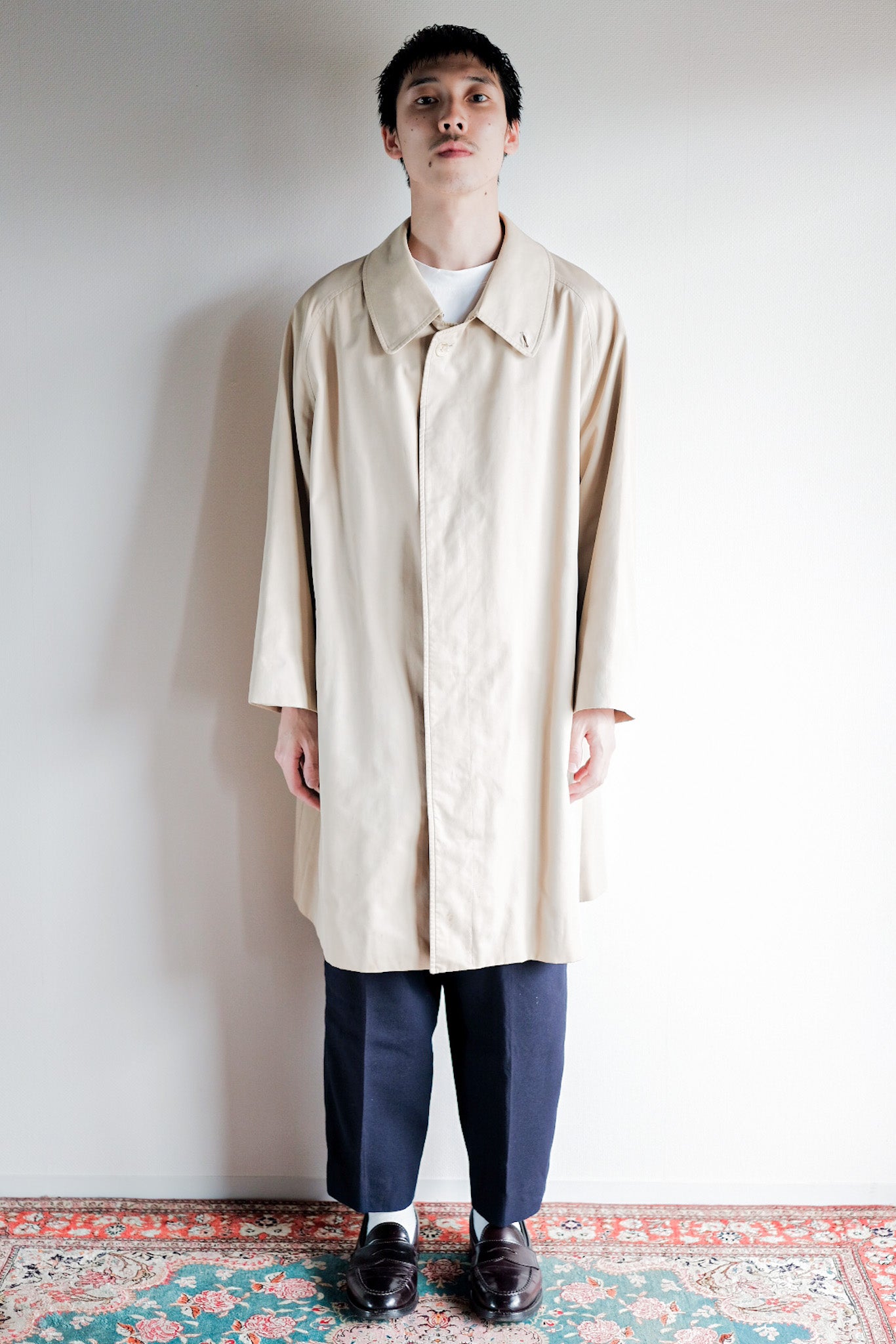 【~70's】Vintage Burberry's Single Raglan Balmacaan Coat C100 Size.52REG