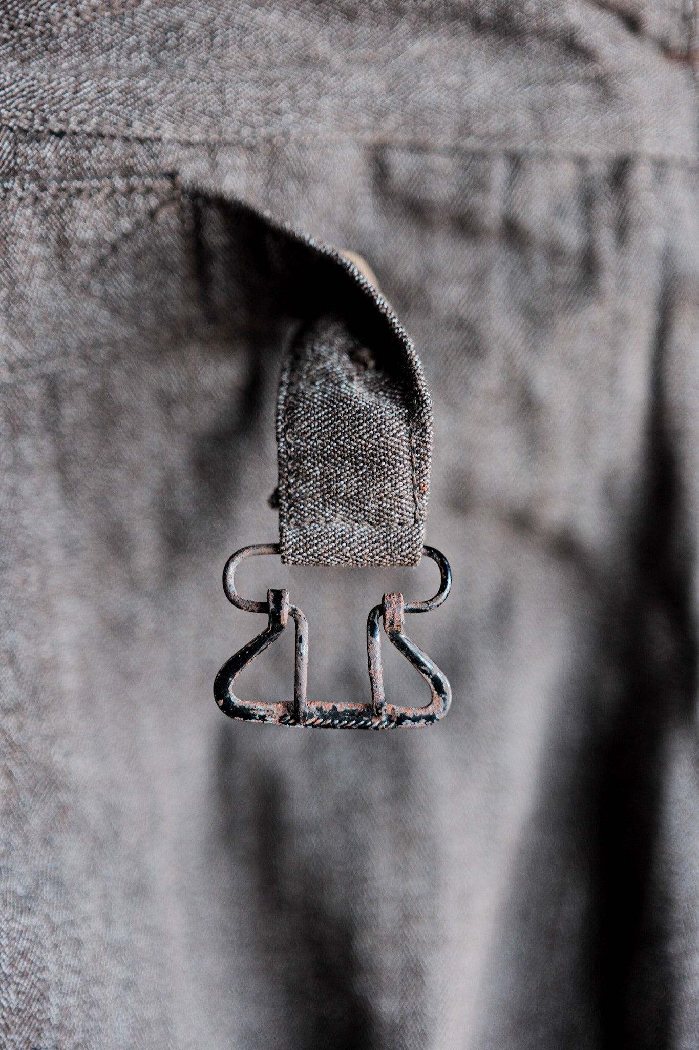 【~20's】French Vintage Brown Salt & Pepper Cotton HBT Work Pants