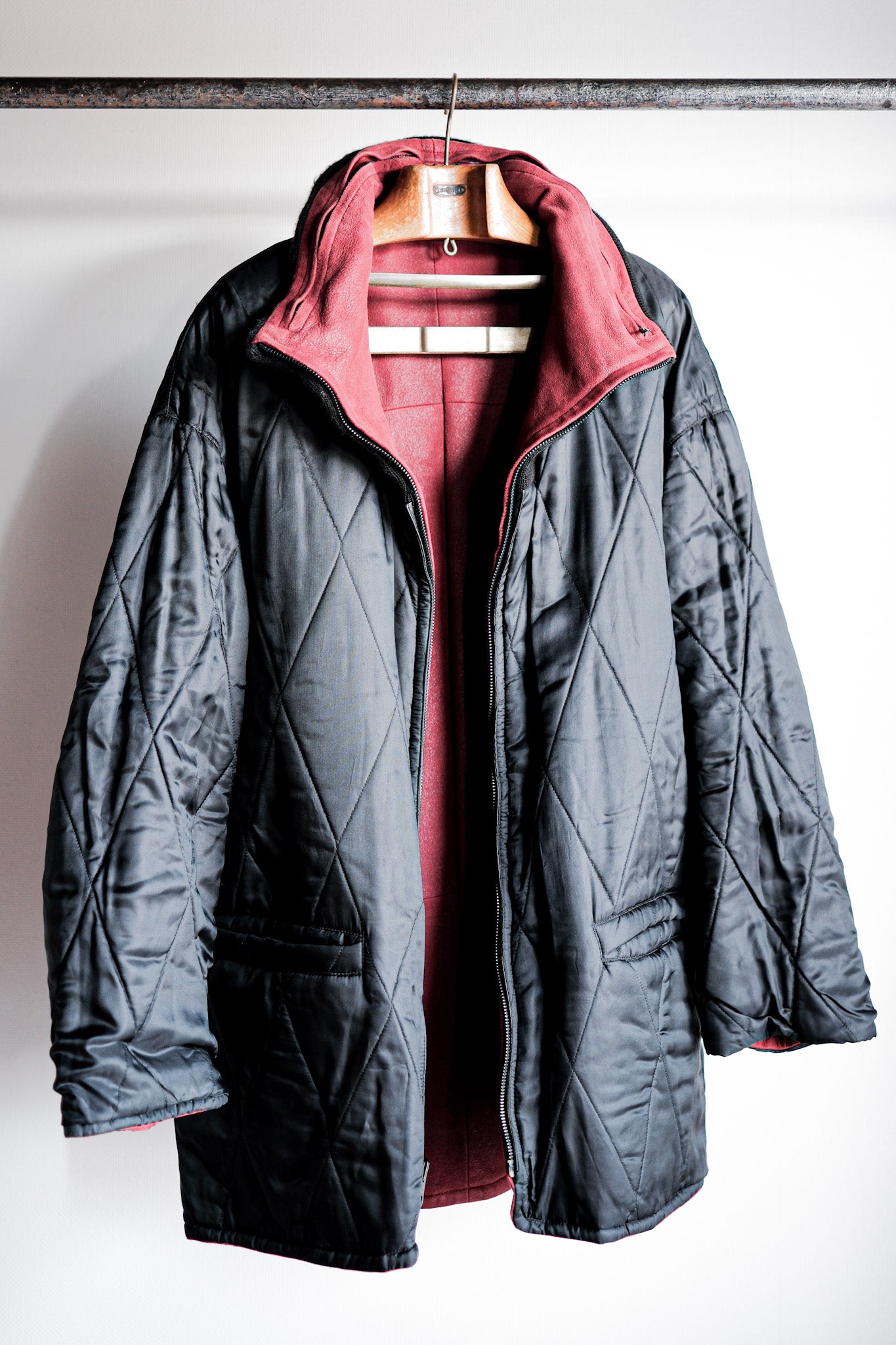 【~90's】Old SERAPHIN Leather Reverseable Jacket Size.50