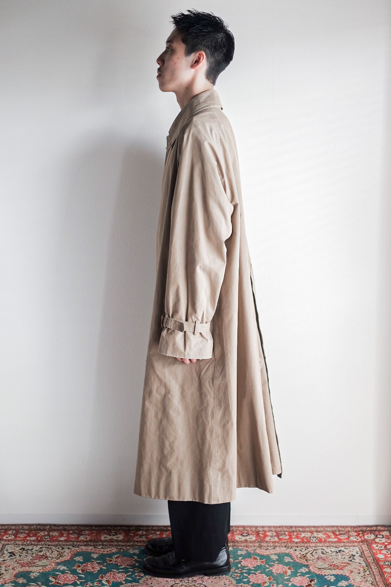 【~80's】Vintage Burberry's Single Raglan Rider Coat C100