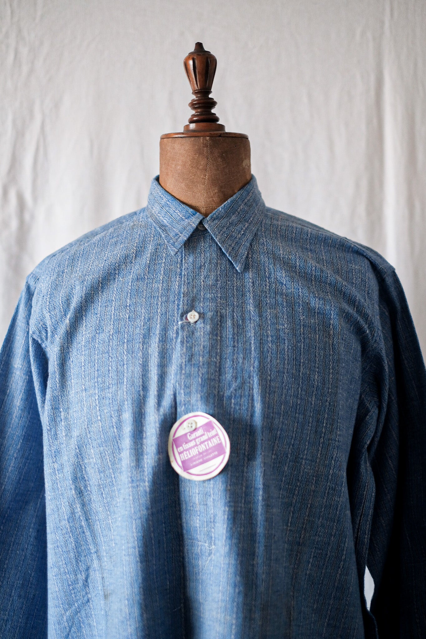 【~30's】French Vintage Grandpa Shirt "Dead Stock"