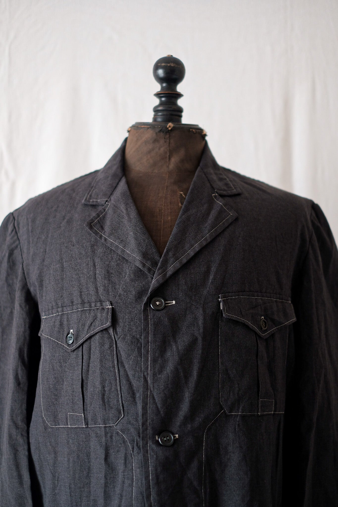 【~50's】French Vintage Light Wool Gabardine Work Jacket