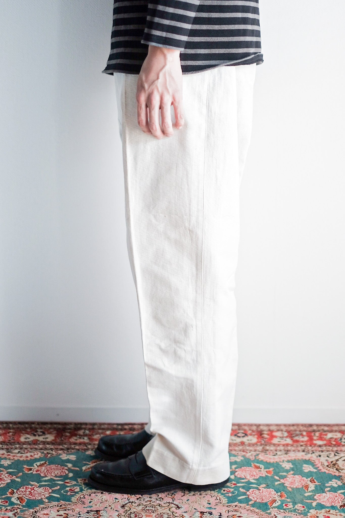 【~30's】French Vintage Linen Work Pants