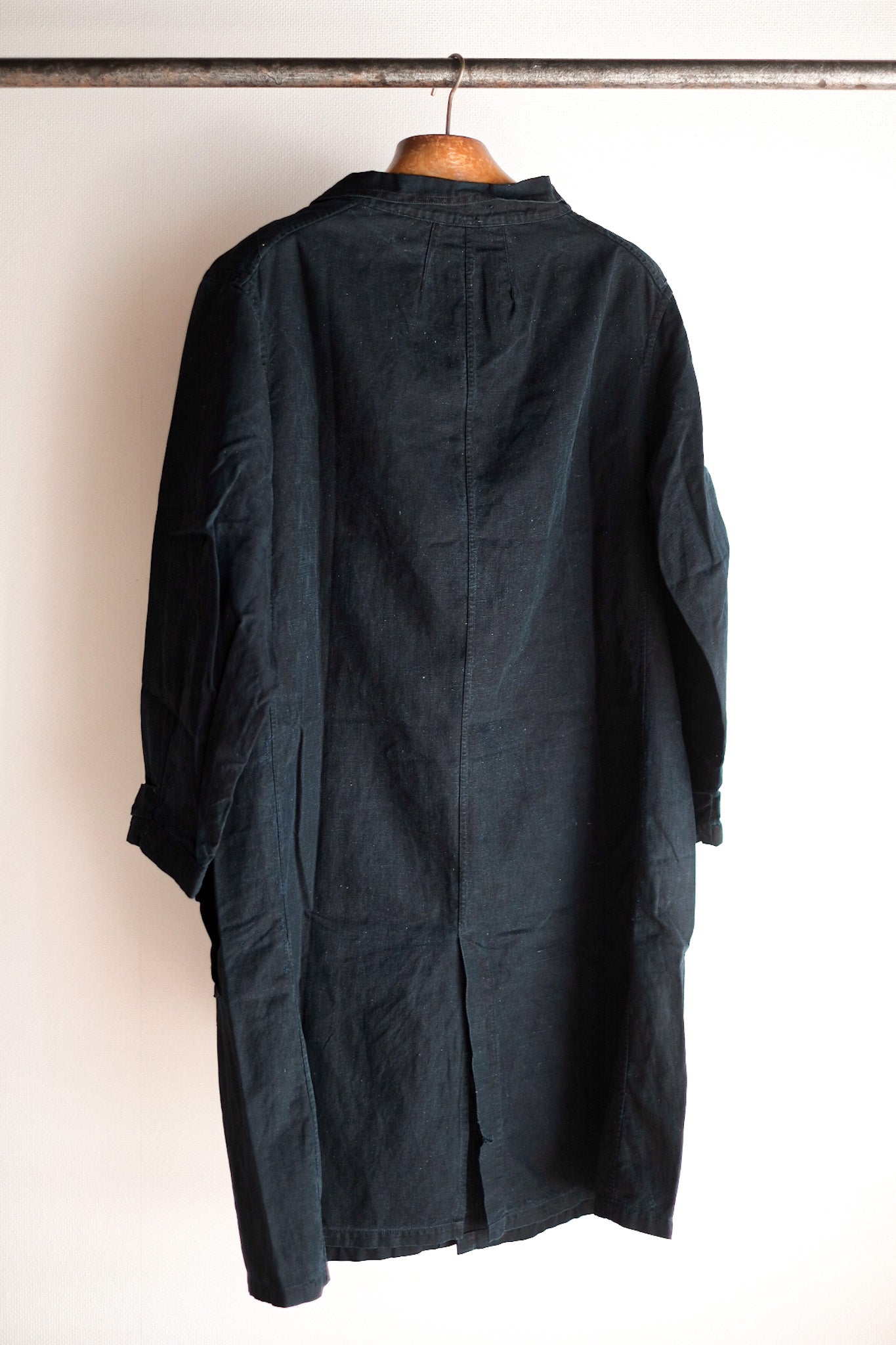 【Early 20th C】French Antique Indigo Metis Smock Open Type "Biaude"
