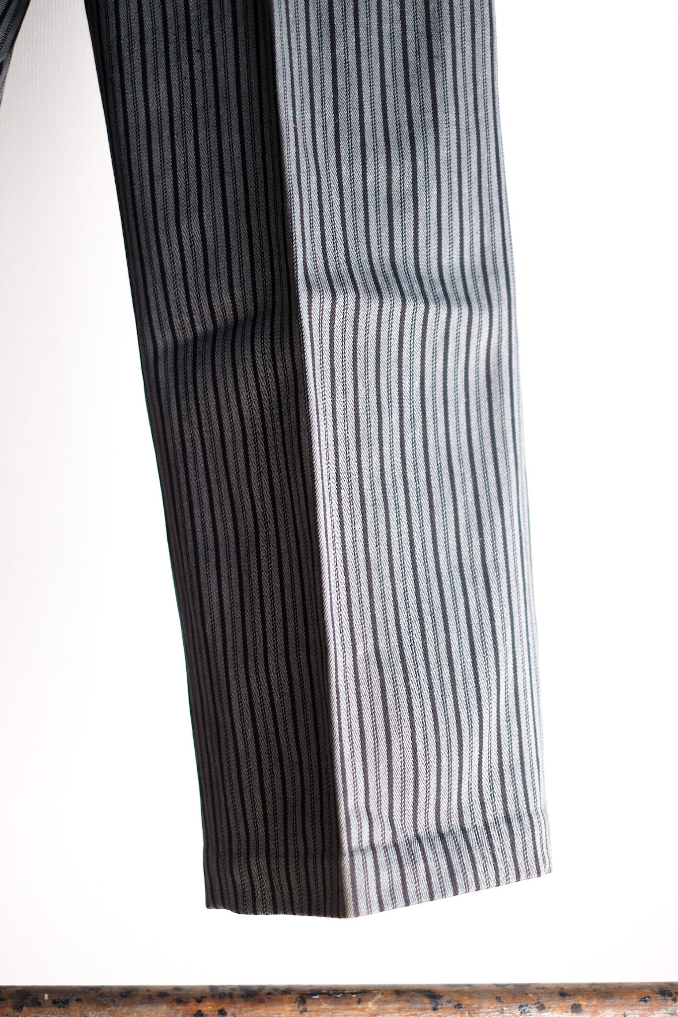 【~40's】French Vintage Cotton Striped Work Pants "Dead Stock"