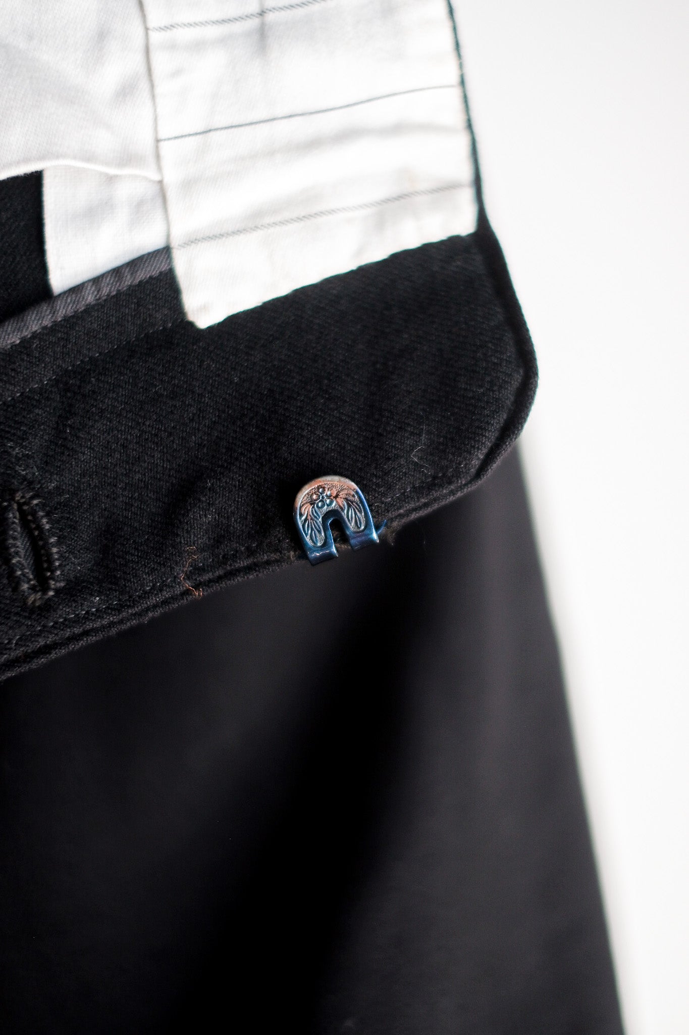 【~40's】German Vintage Black Wool Trousers