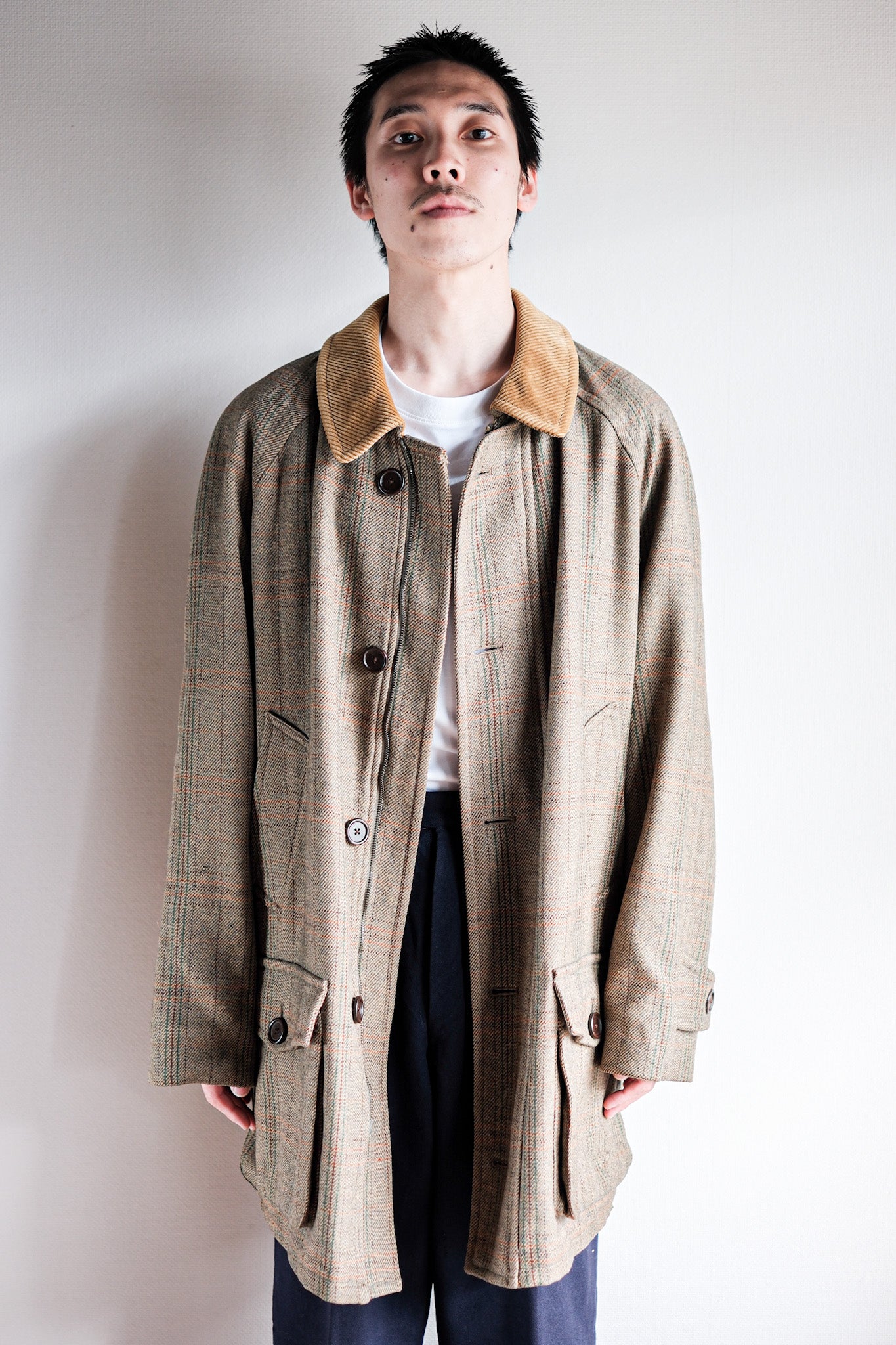 【~90's】Old INVERTERE Corduroy Collar Wool Jacket