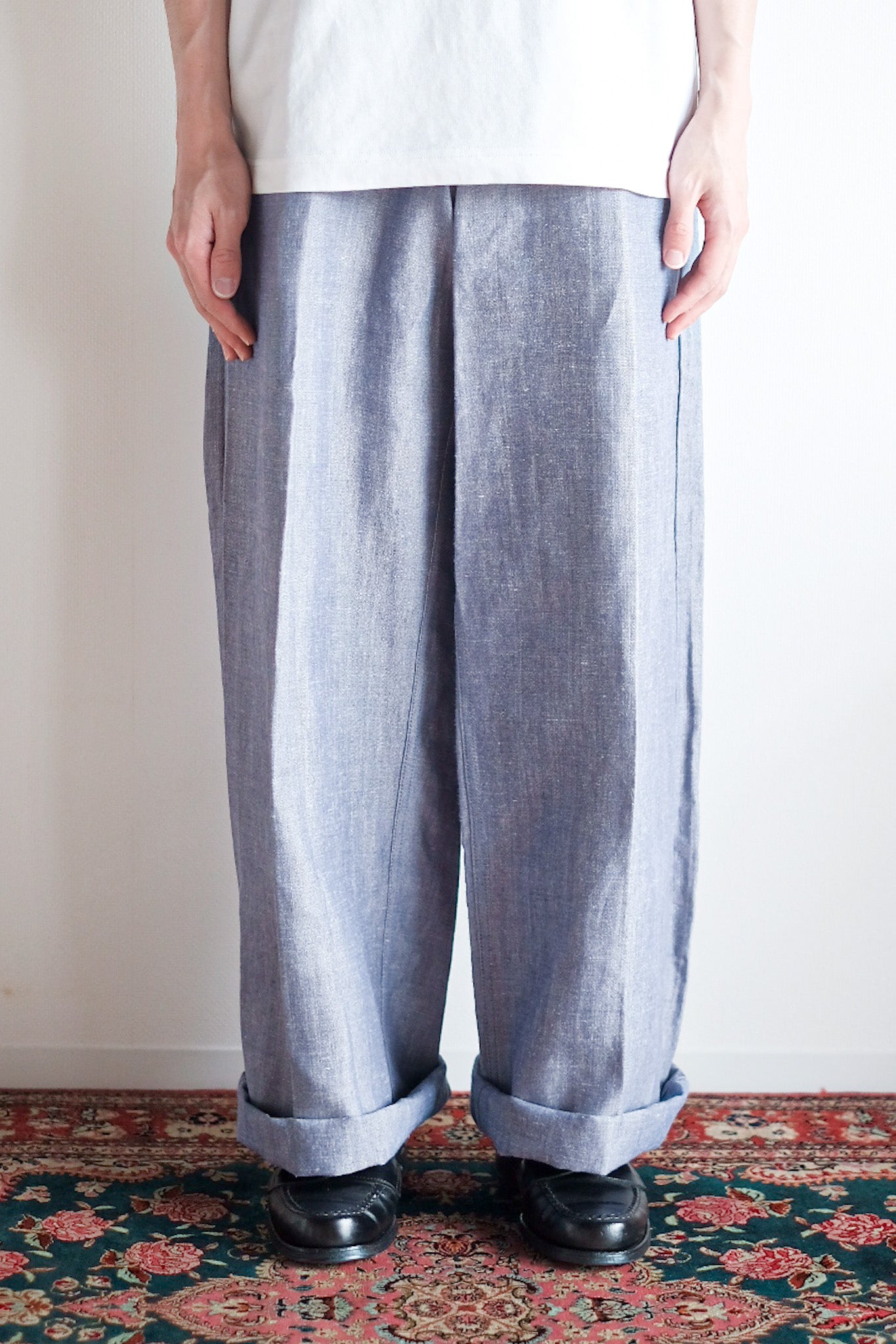 【~50's】French Navy Ramie Linen Sailor Pant "Dead Stock"