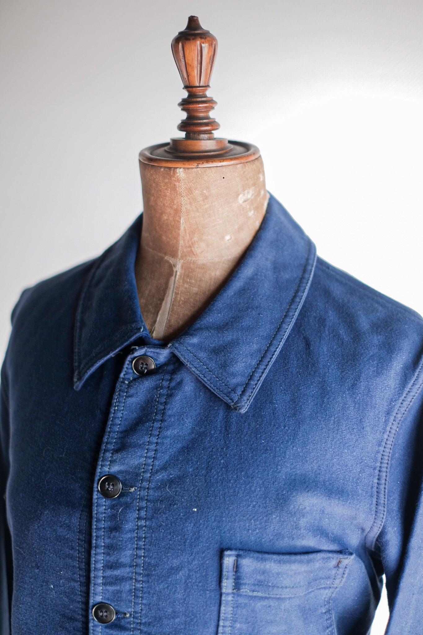 【~50's】French Vintage Blue Moleskin Work Jacket