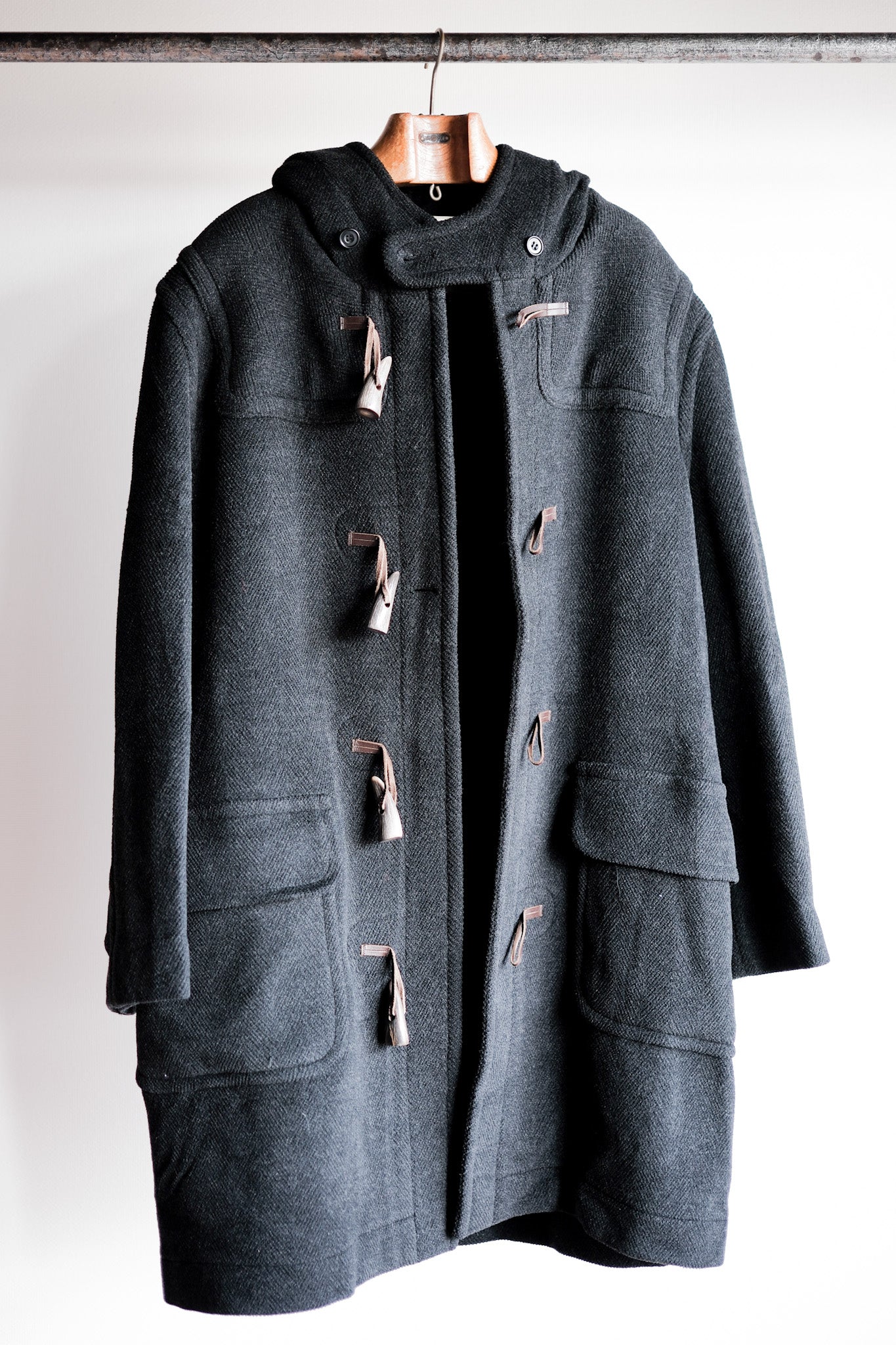 【~90's】Old INVERTERE Wool Duffle Coat "Moorbrook"