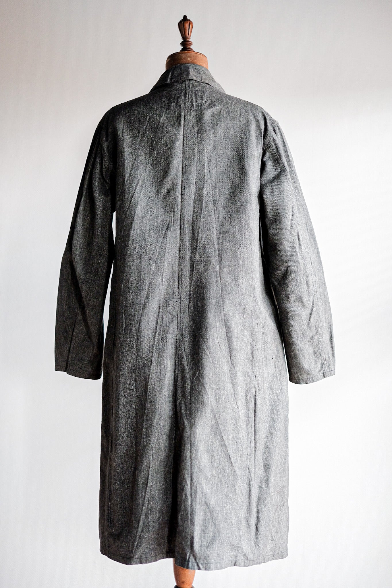 【~40's】French Vintage Black Chambray Atelier Coat “Dead Stock”