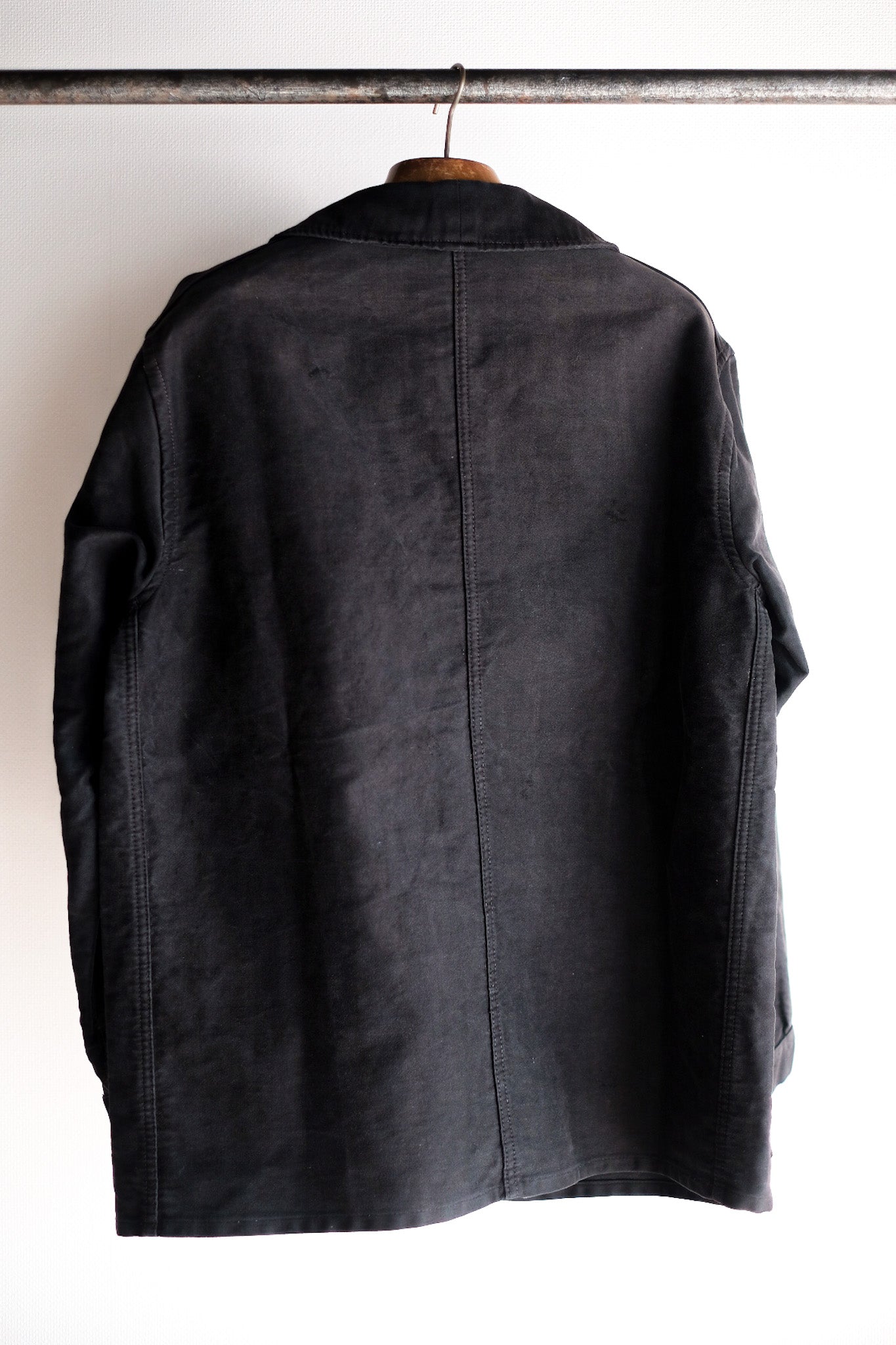 【~50's】French Vintage Black Moleskin Work Jacket