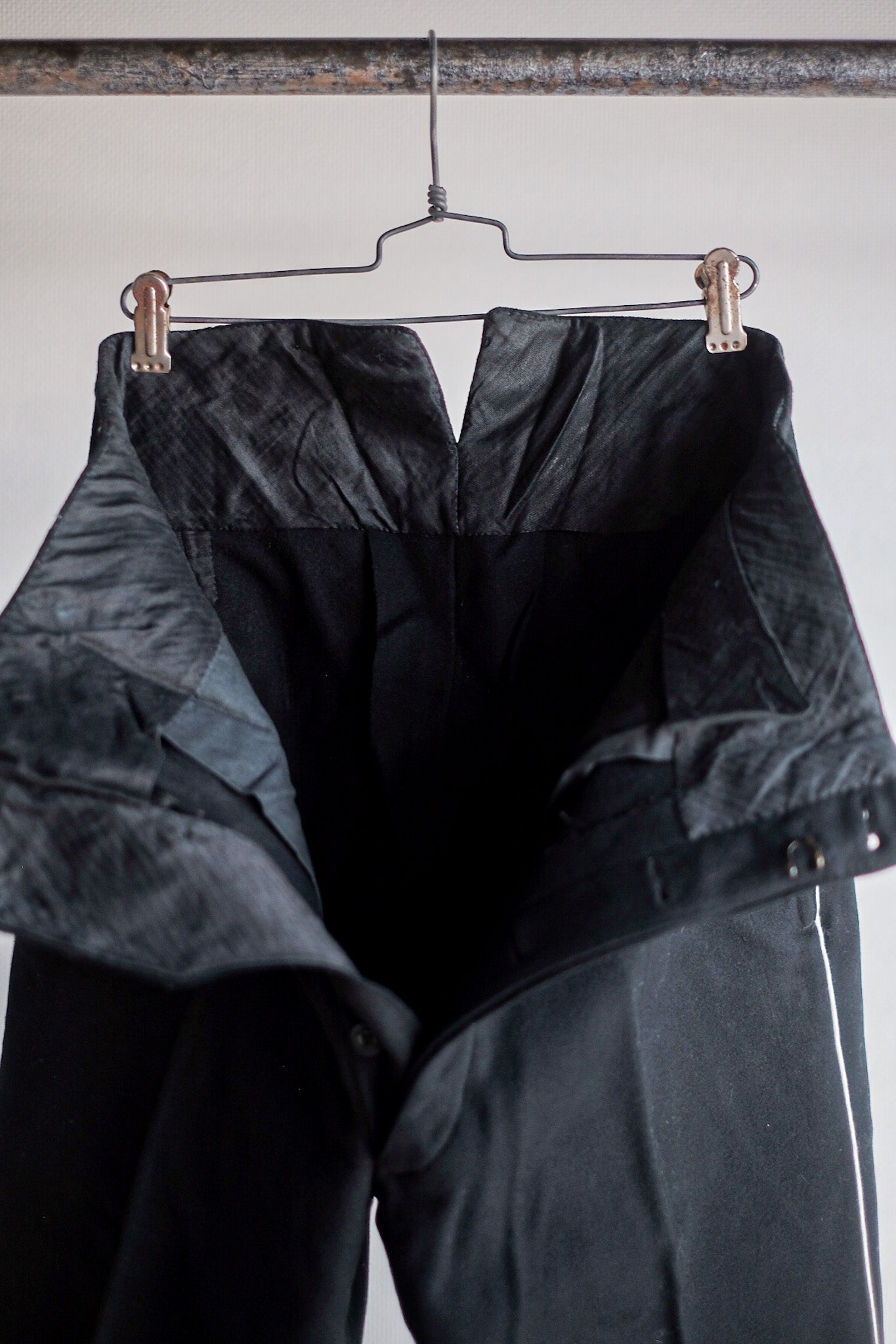 【~40's】French Vintage Side Line Wool Trousers "Dead Stock"