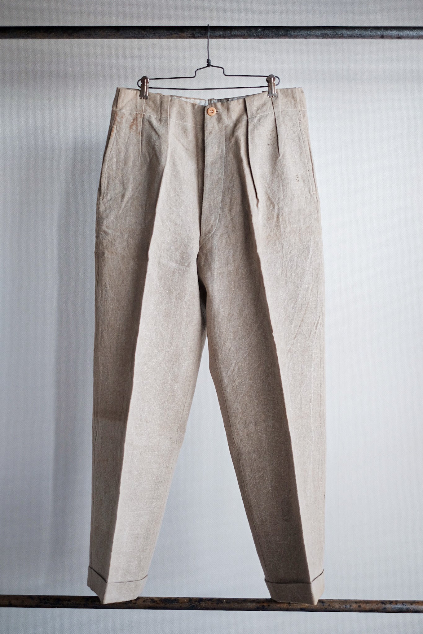 【~40's】French Vintage Linen Trousers