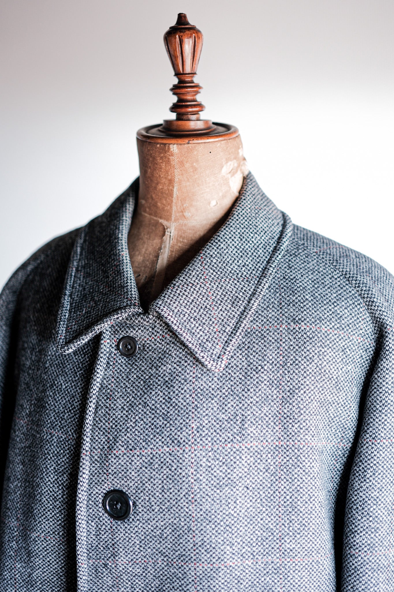 【~70's】Vintage Aquascutum Single Raglan Balmacaan Coat "SCOTTISH TWEED"