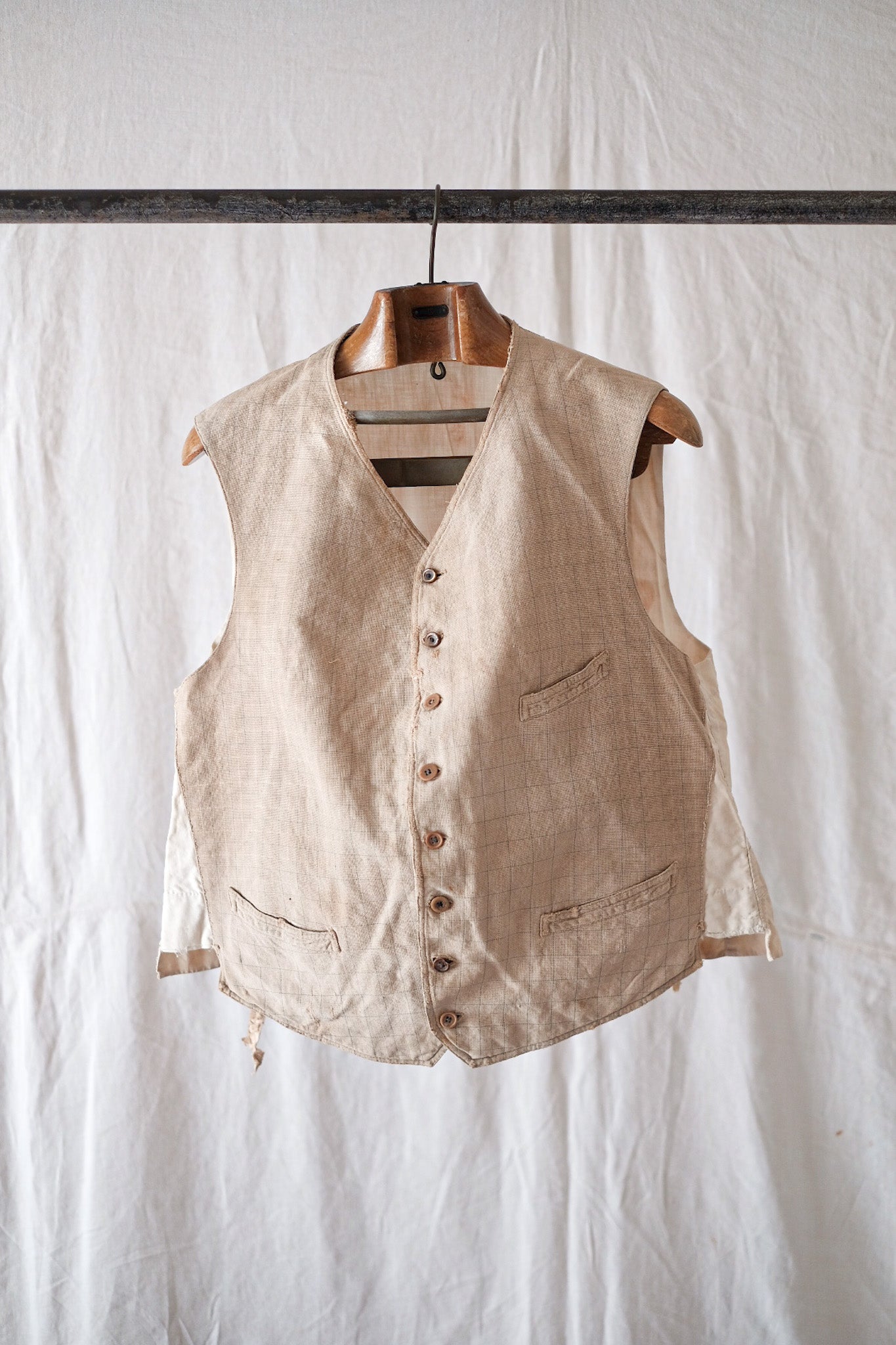 【~30's】French Vintage Cotton Gilet