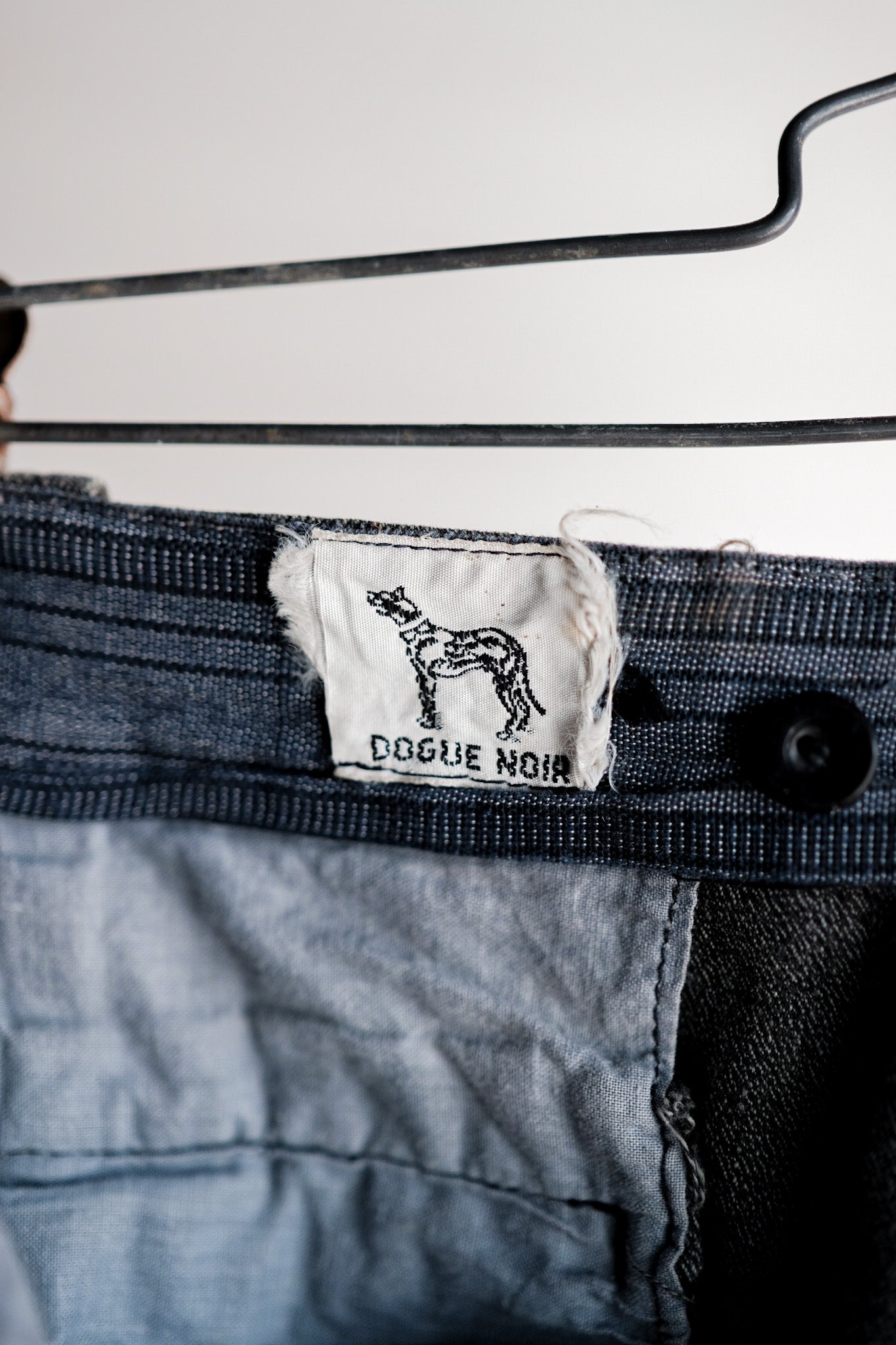 【~40's】French Vintage Black Chambray Work Pants