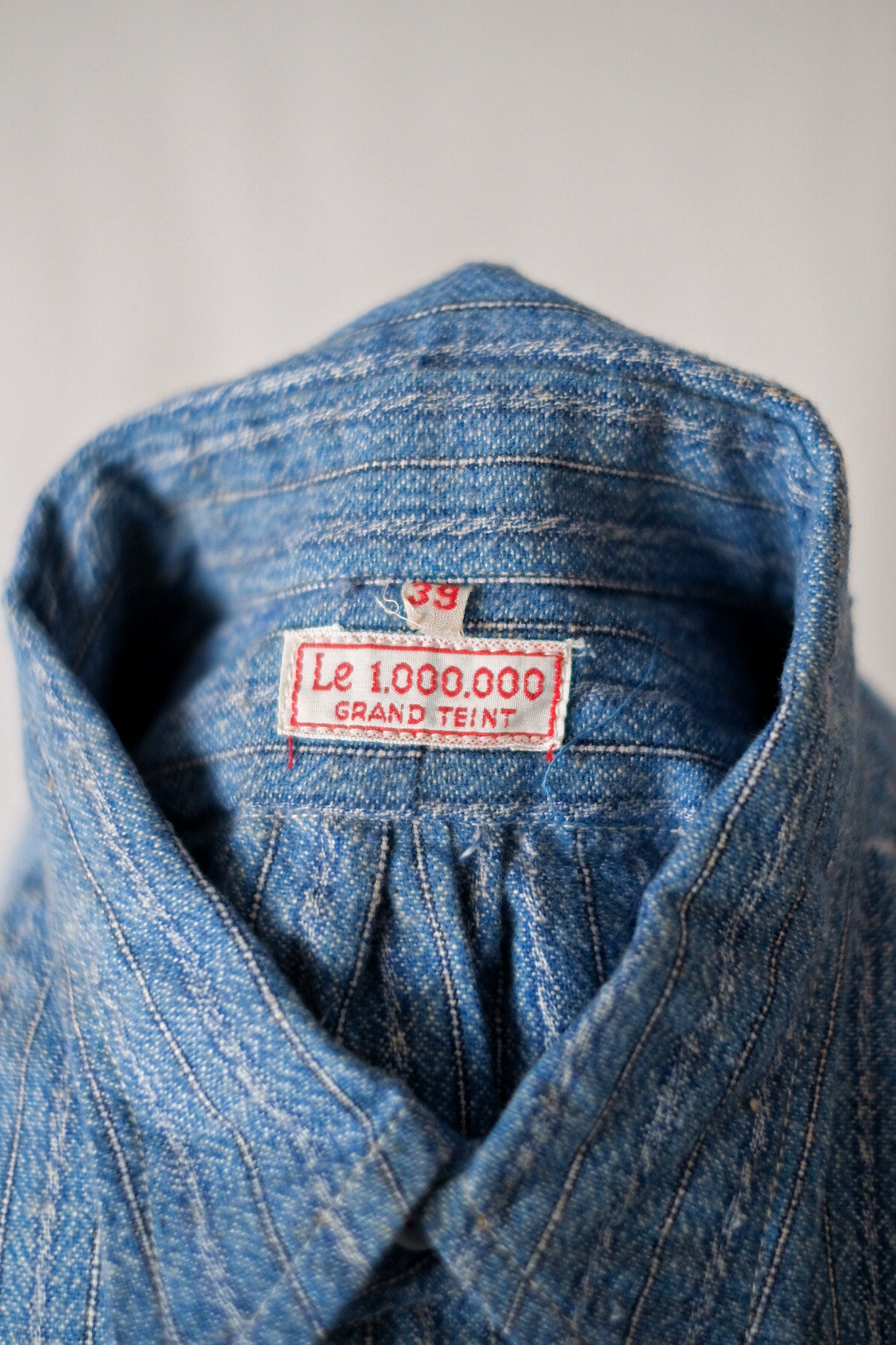 【~30's】French Vintage Grandpa Shirt "Dead Stock"