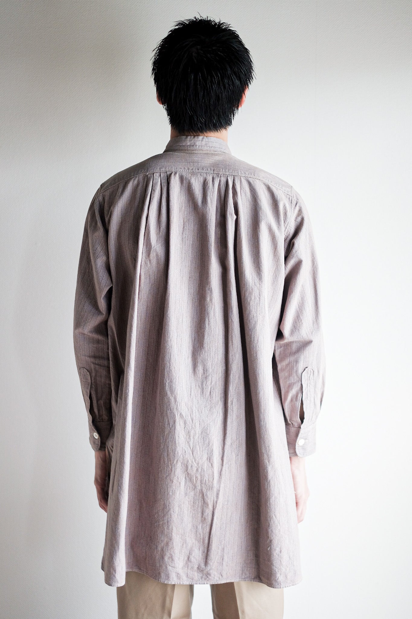 【~40's】French Vintage Grandpa Shirt "Dead stock"