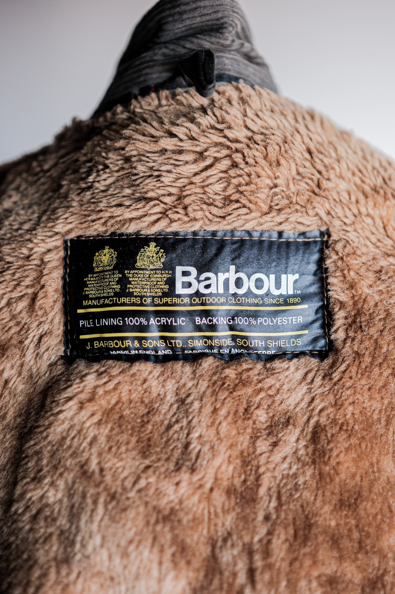 【~80's】Vintage Barbour "INTERNATIONAL SUIT" With Liner 2 Crest Size.40