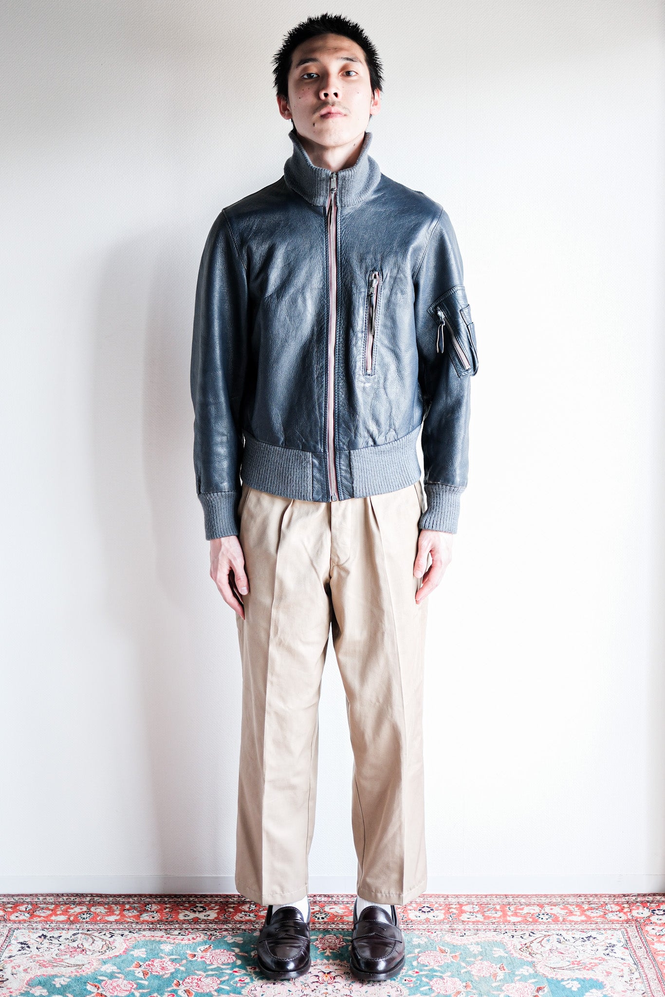 【~60’s】West German Air Force Type Pilot Leather Jacket “Early Type”