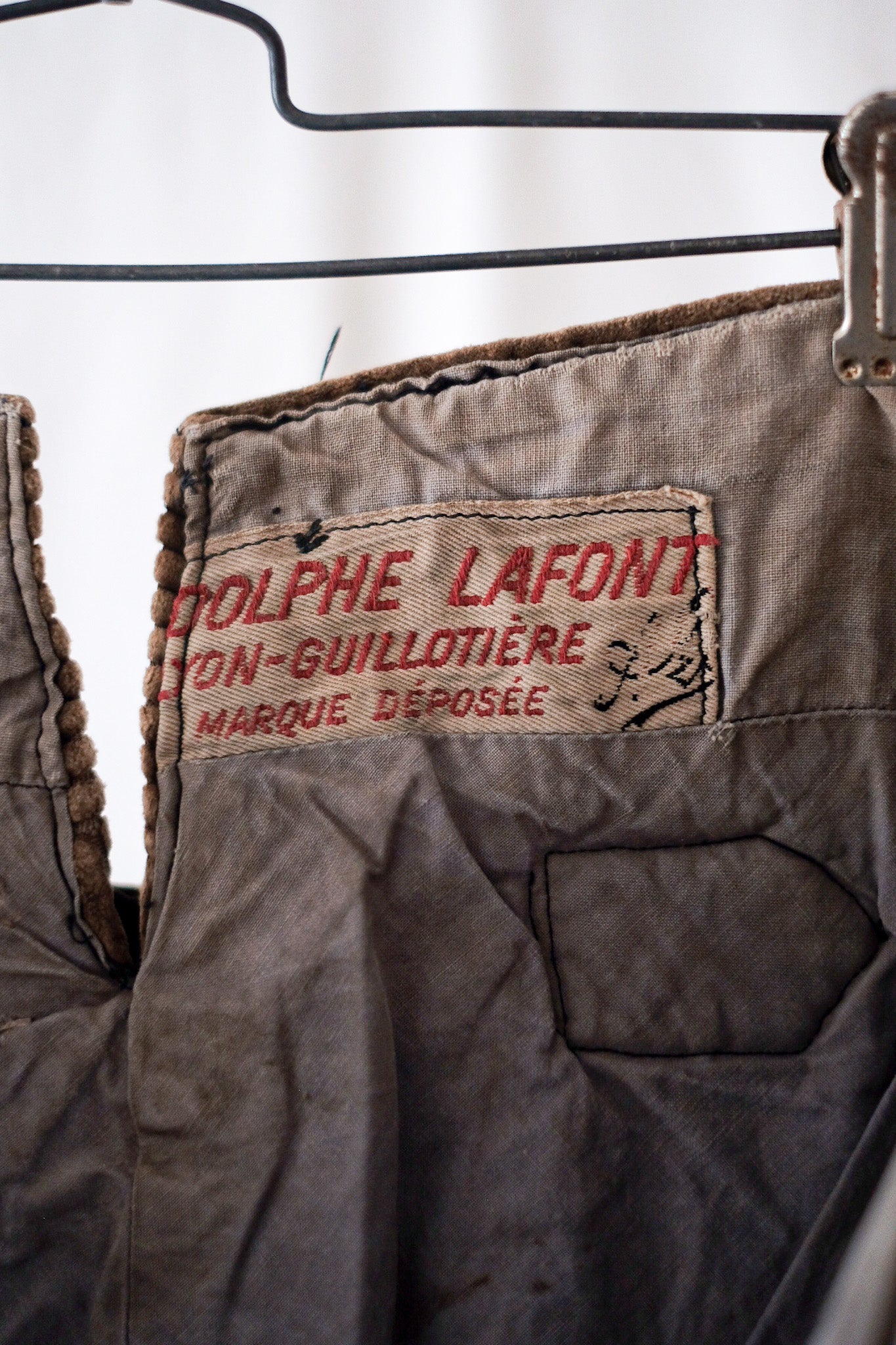 【~30's】French Vintage Brown Corduroy Work Pants "Adolphe Lafont"