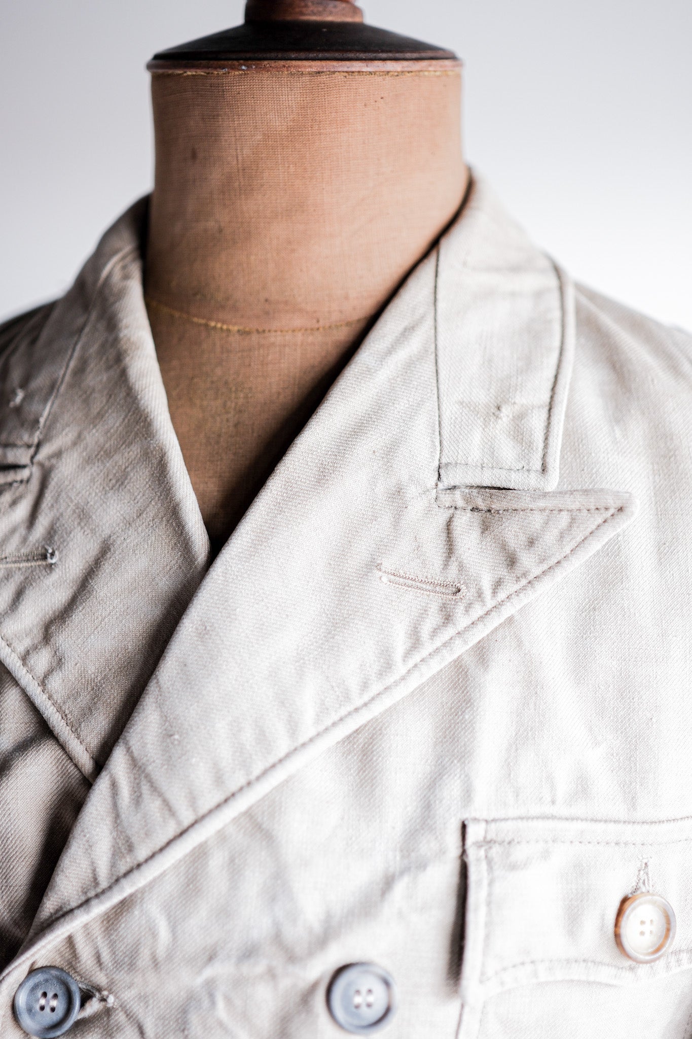 【~40's】French Vintage Double Breasted Work Jacket
