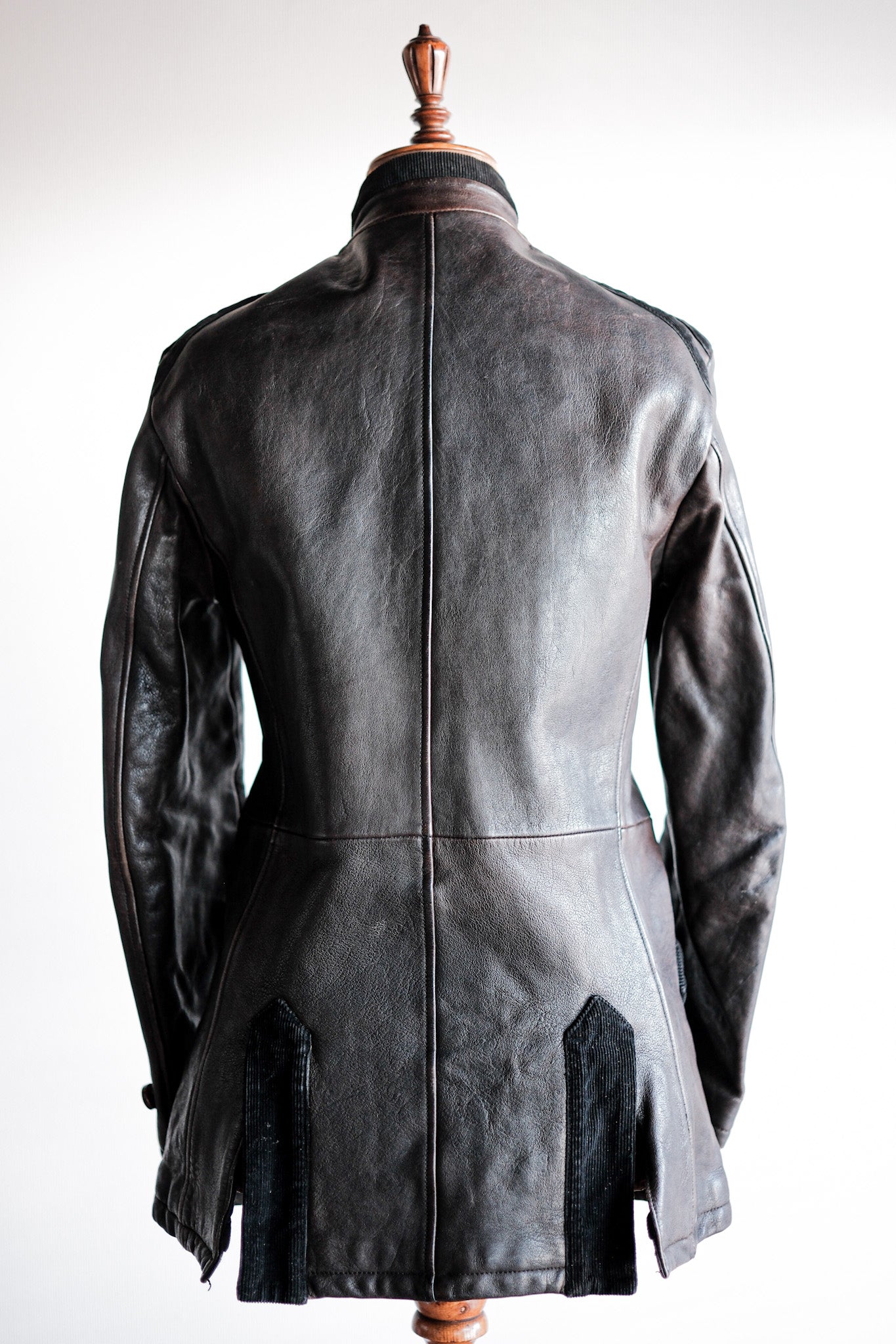 【~90's】Old EMPORIO ARMANI Stand Collar Leather Jacket Size.48
