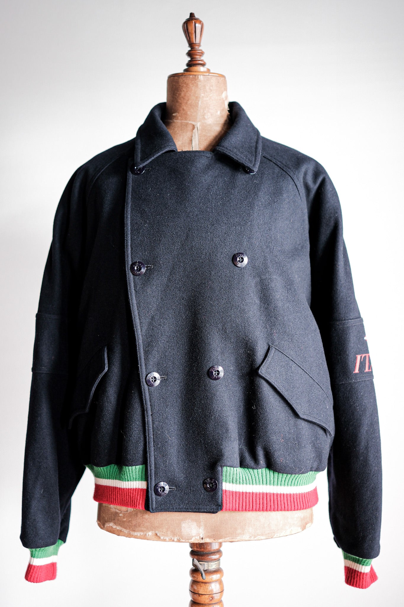 【~80's】Old Gucci Double Breasted Italian Wool Blouson Size.50