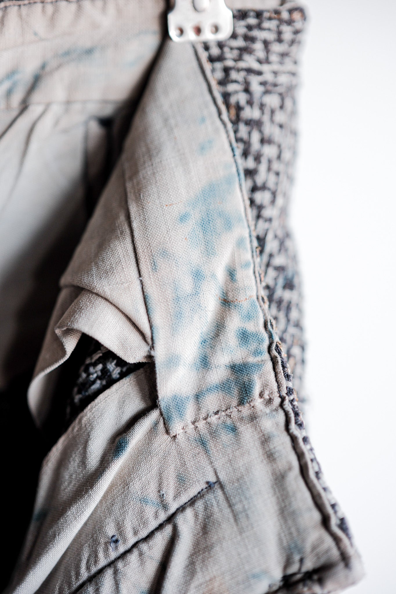 【~20's】French Vintage Homemade Wool Work Pants "Patchwork"