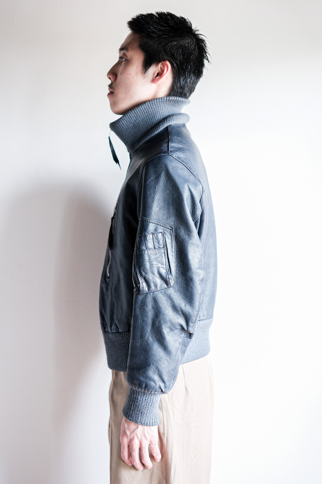 【~60’s】West German Air Force Type Pilot Leather Jacket “Early Type”