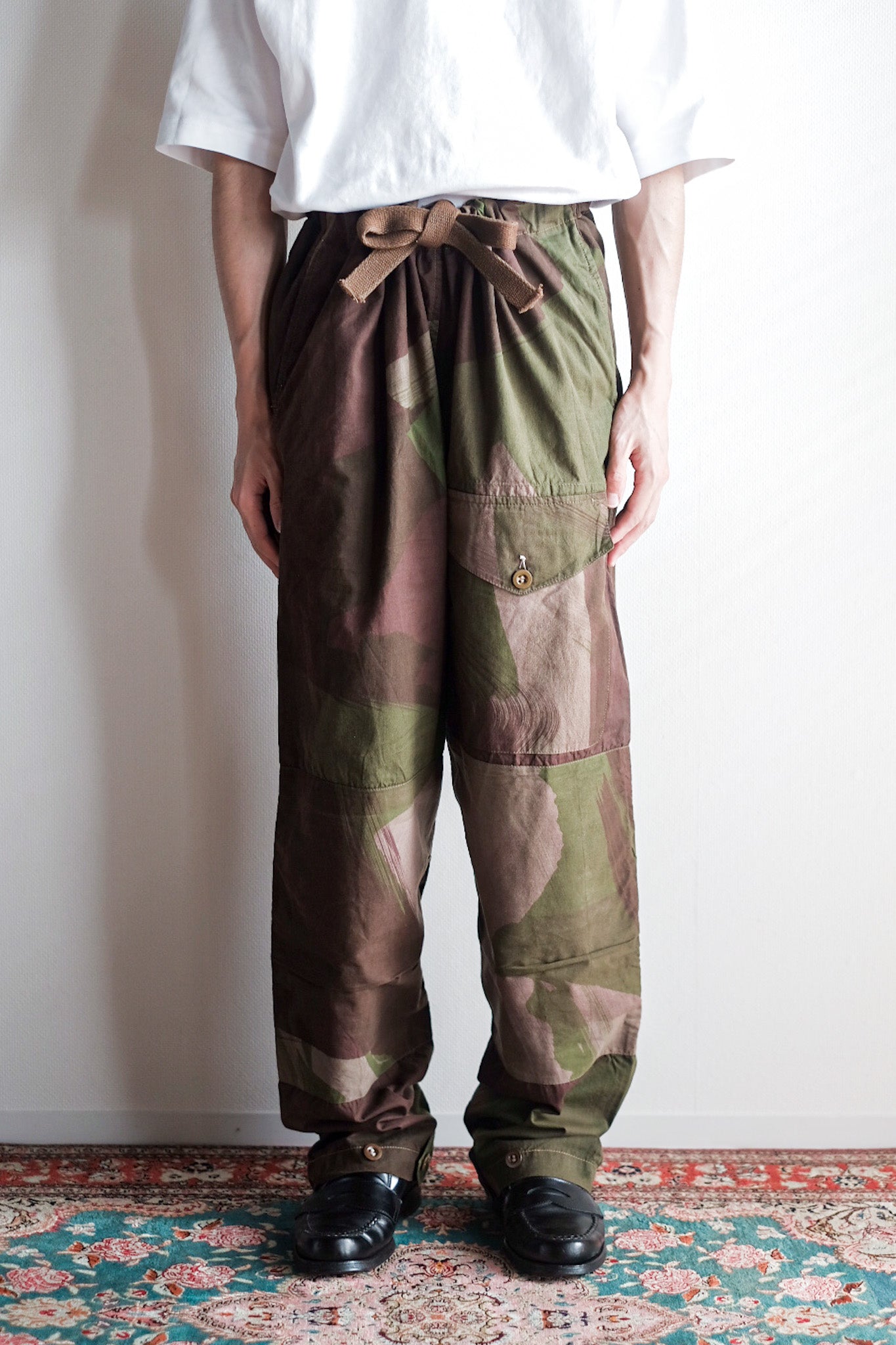 【~40's】British Army SAS Camouflaged Windproof Trousers Size.2 "Dead Stock"
