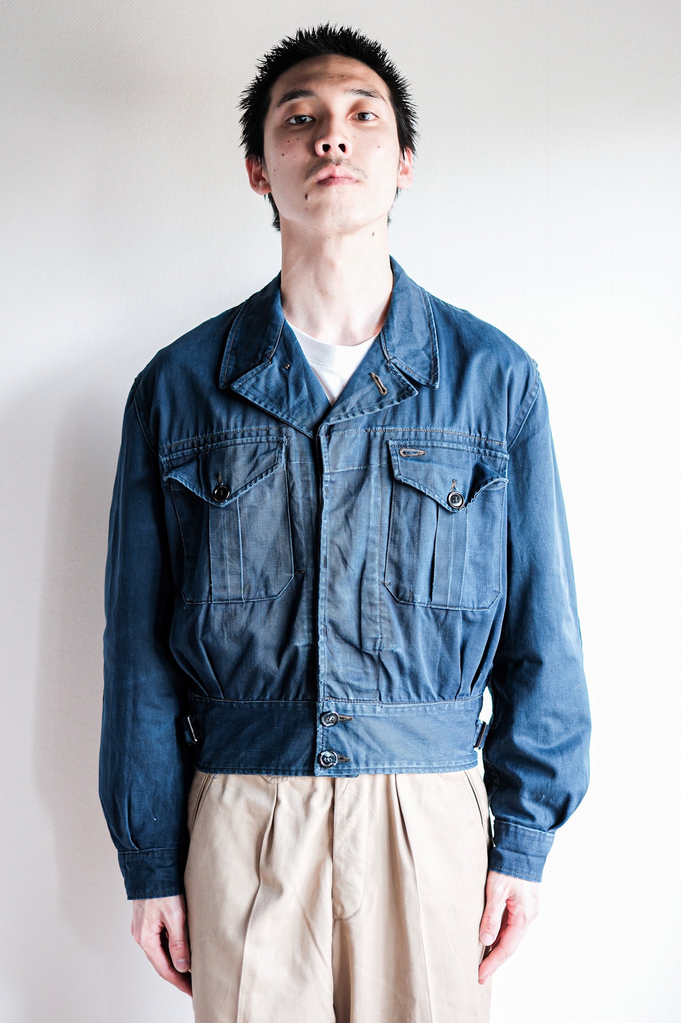 【~60’s】Royal Canadian Navy Indigo Cotton Twill Work Jacket Size.N2