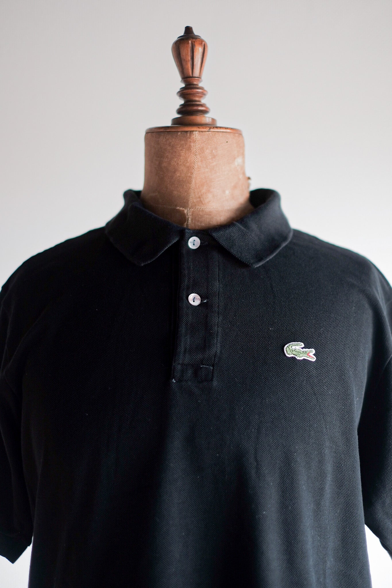 【~80's】CHEMISE LACOSTE S/S Polo Shirt Size.5 "Black"