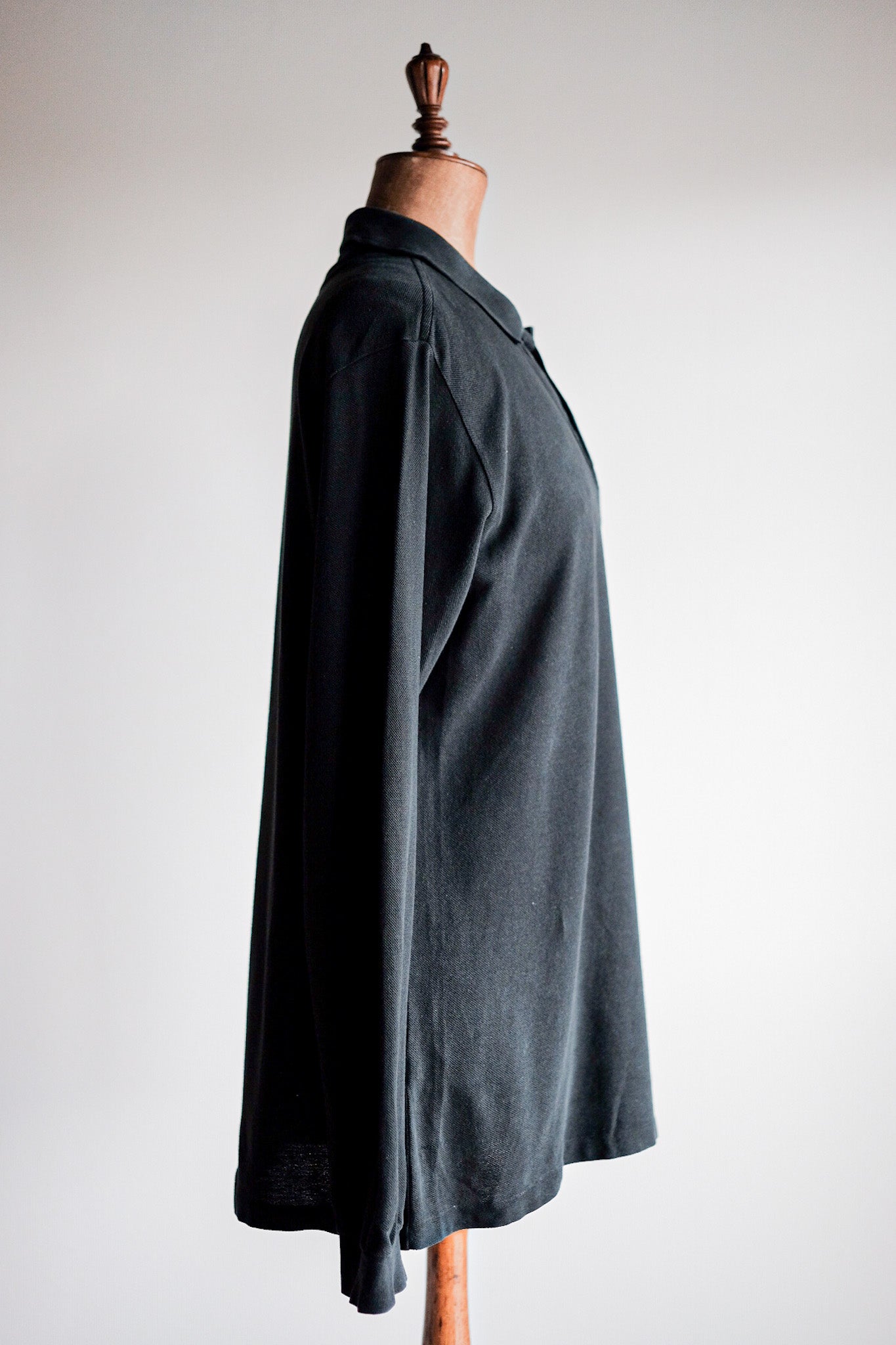 【~80's】CHEMISE LACOSTE L/S Polo Shirt Size.5 "Black"