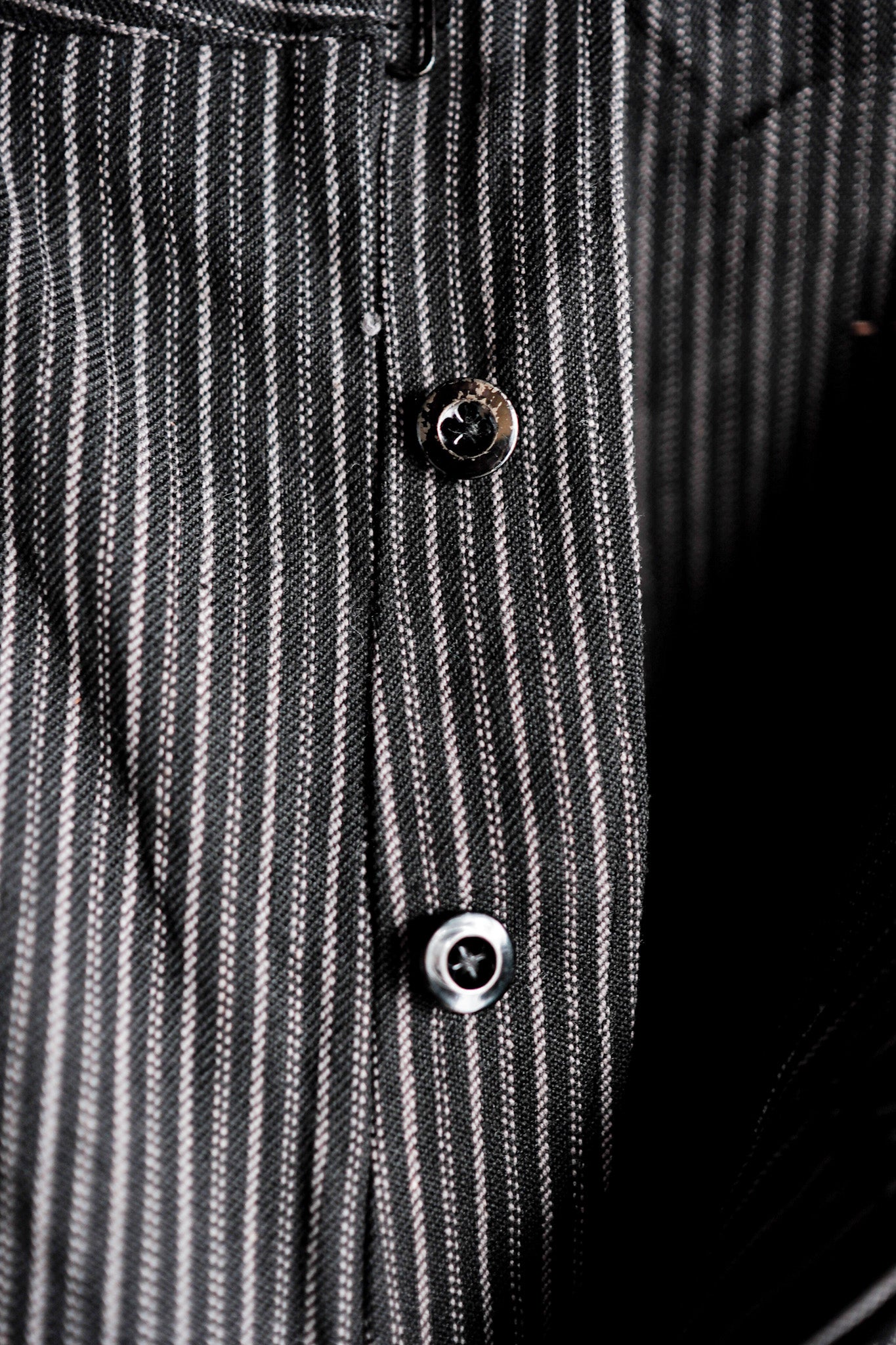 【~40's】French Vintage Cotton Striped Work Pants "Dead Stock"